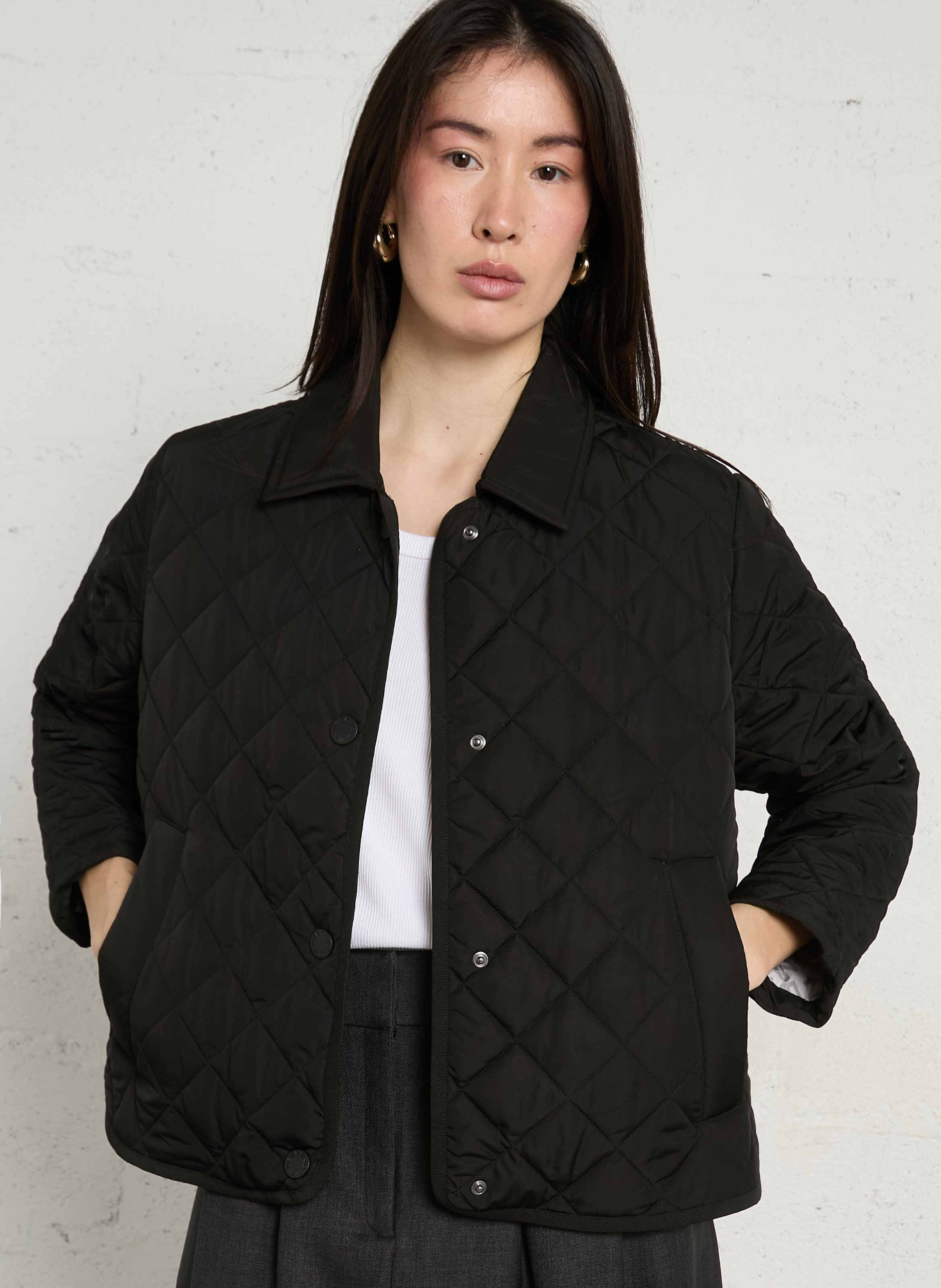Veste droite col classique matelassée MAX MARA WEEK END Noir