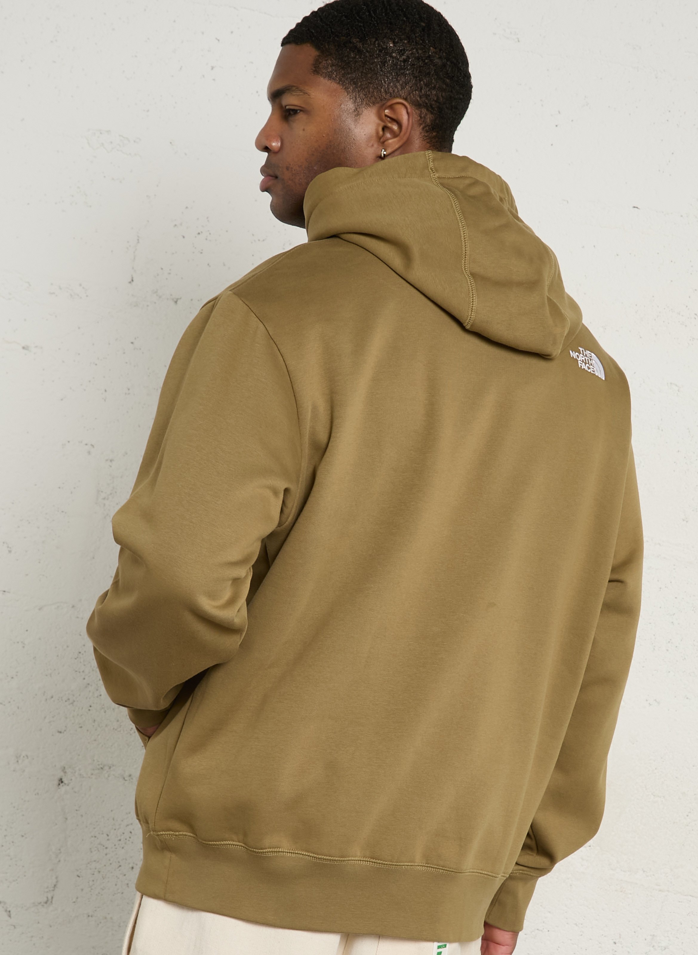 Sweat droit à capuche en coton mélangé THE NORTH FACE Marron