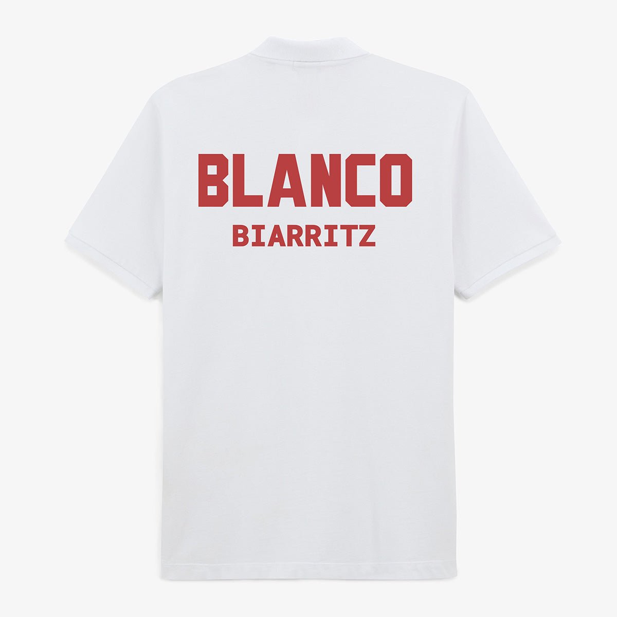 Short-sleeved cotton piqué knit polo SERGE BLANCO White