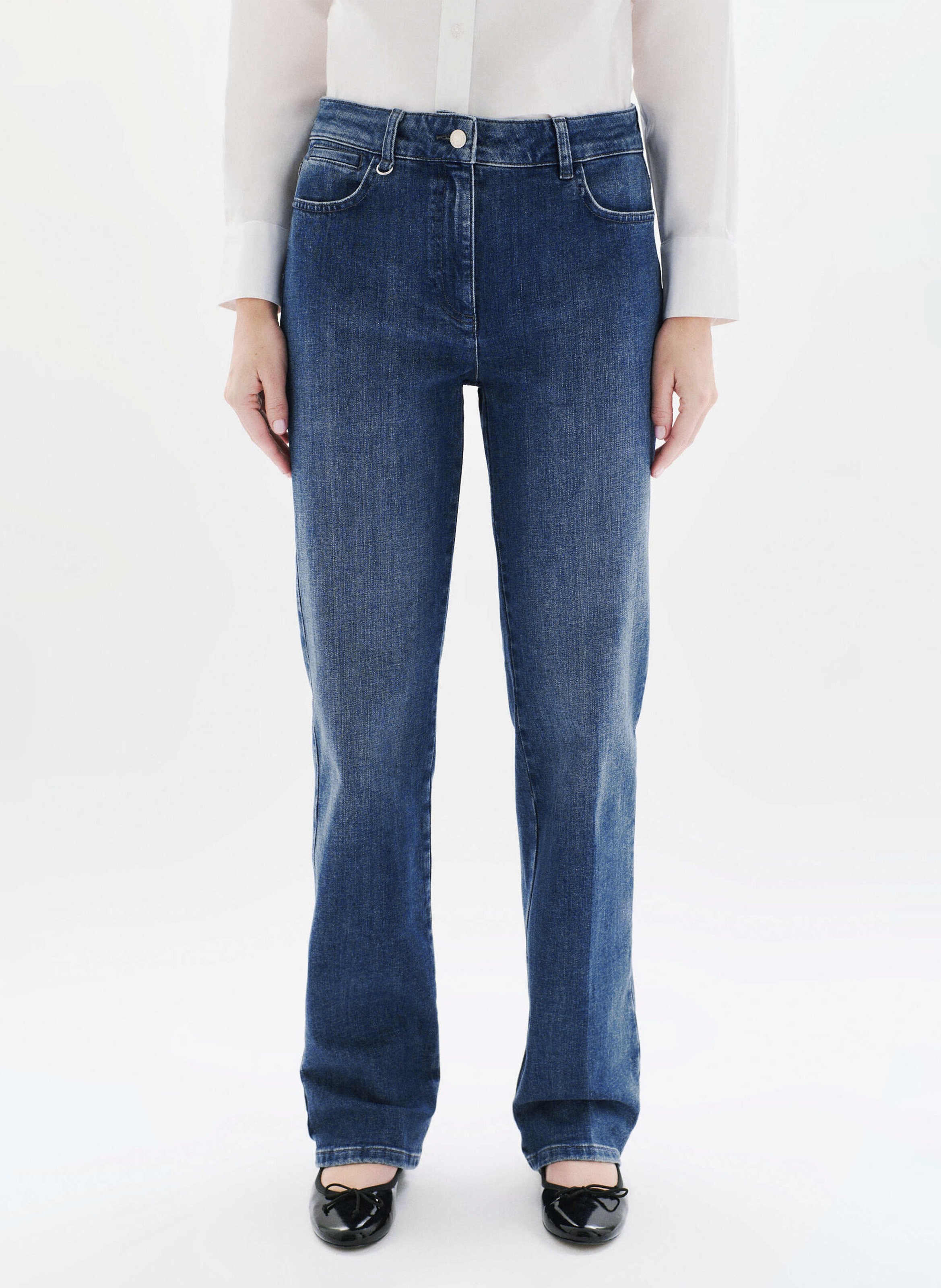 Gerade geschnittene Jeans aus Baumwoll-Mix CAROLL Blau