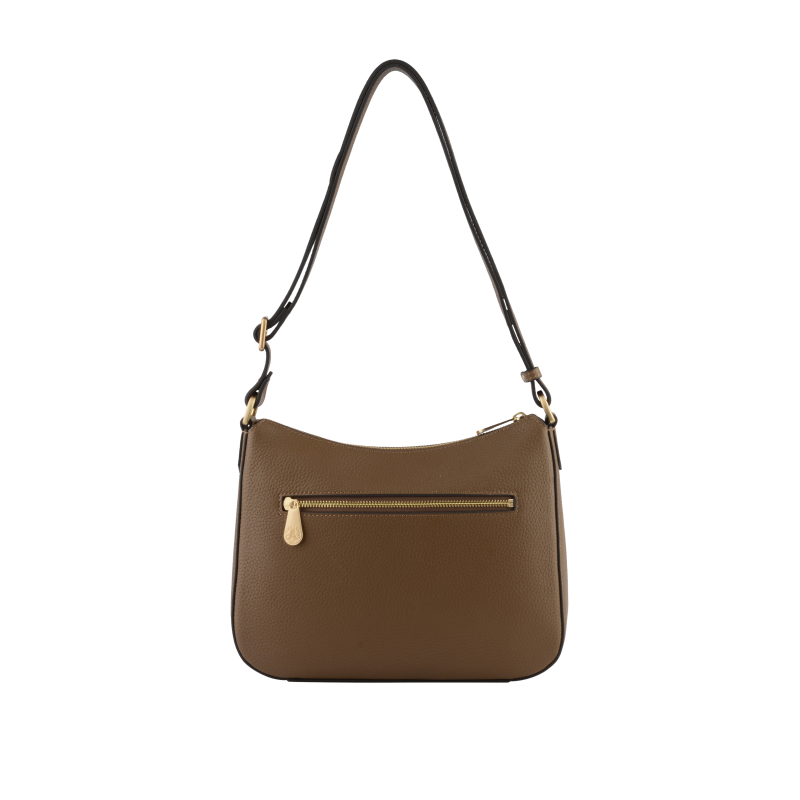 Crossbody bag in cowhide leather Brown