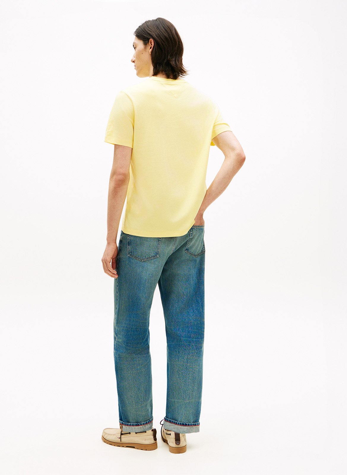 Rundhals-T-Shirt aus Baumwolle TOMMY HILFIGER Gelb