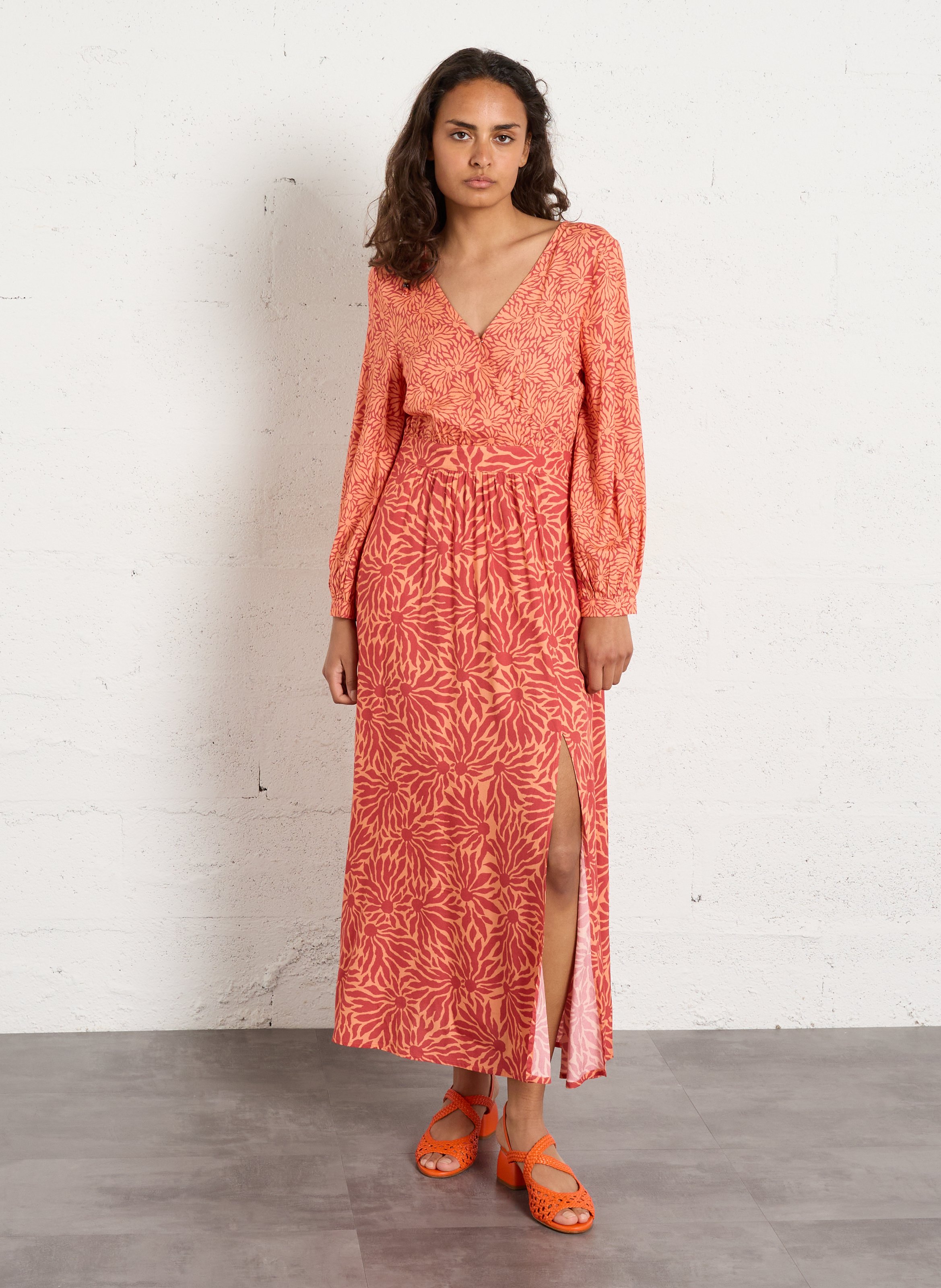 Alice - Ledersandalen mit Absatz NAGUISA Orange