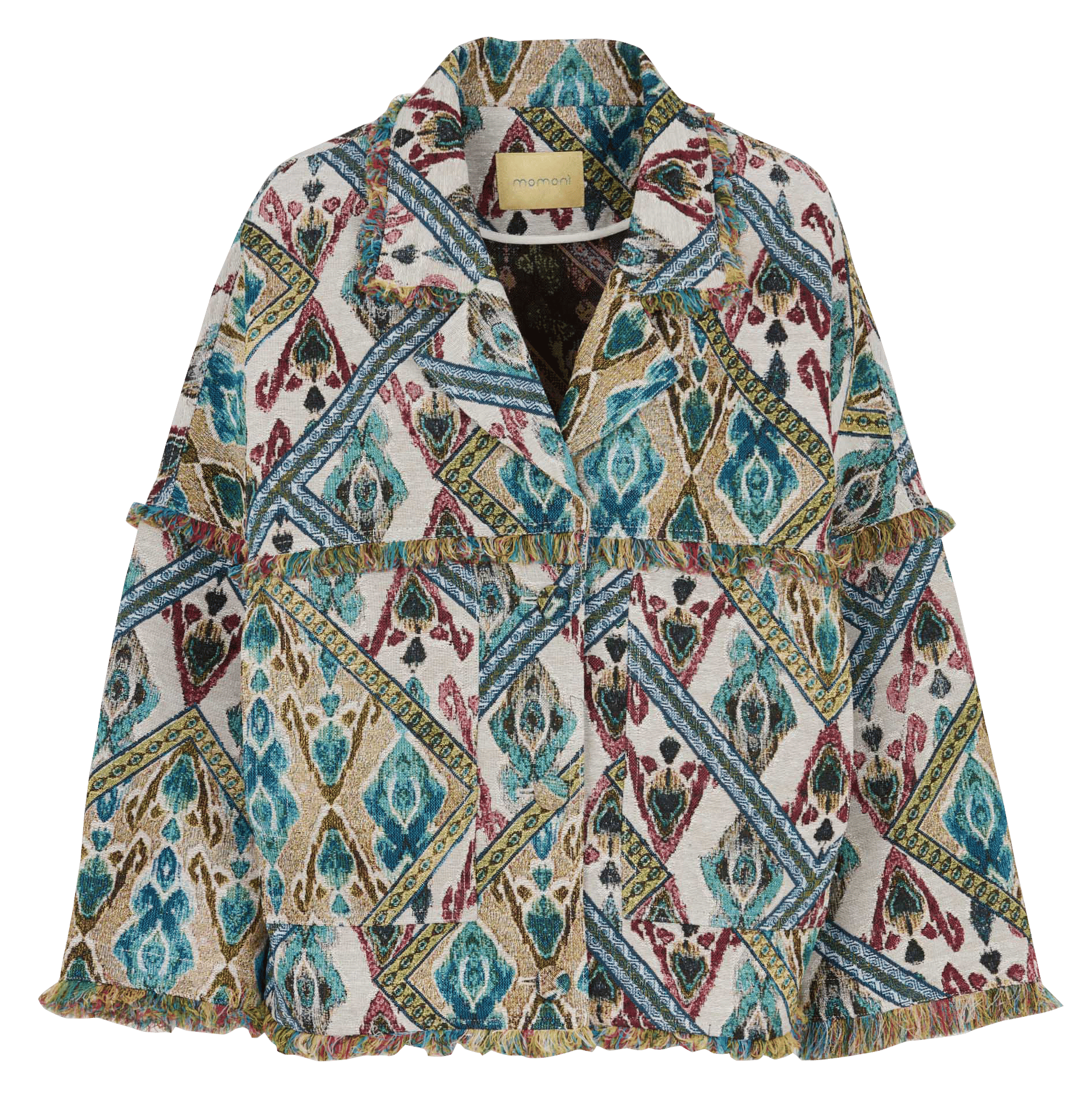 Oversized blazer with shawl collar in jacquard MOMONI Multicolored
