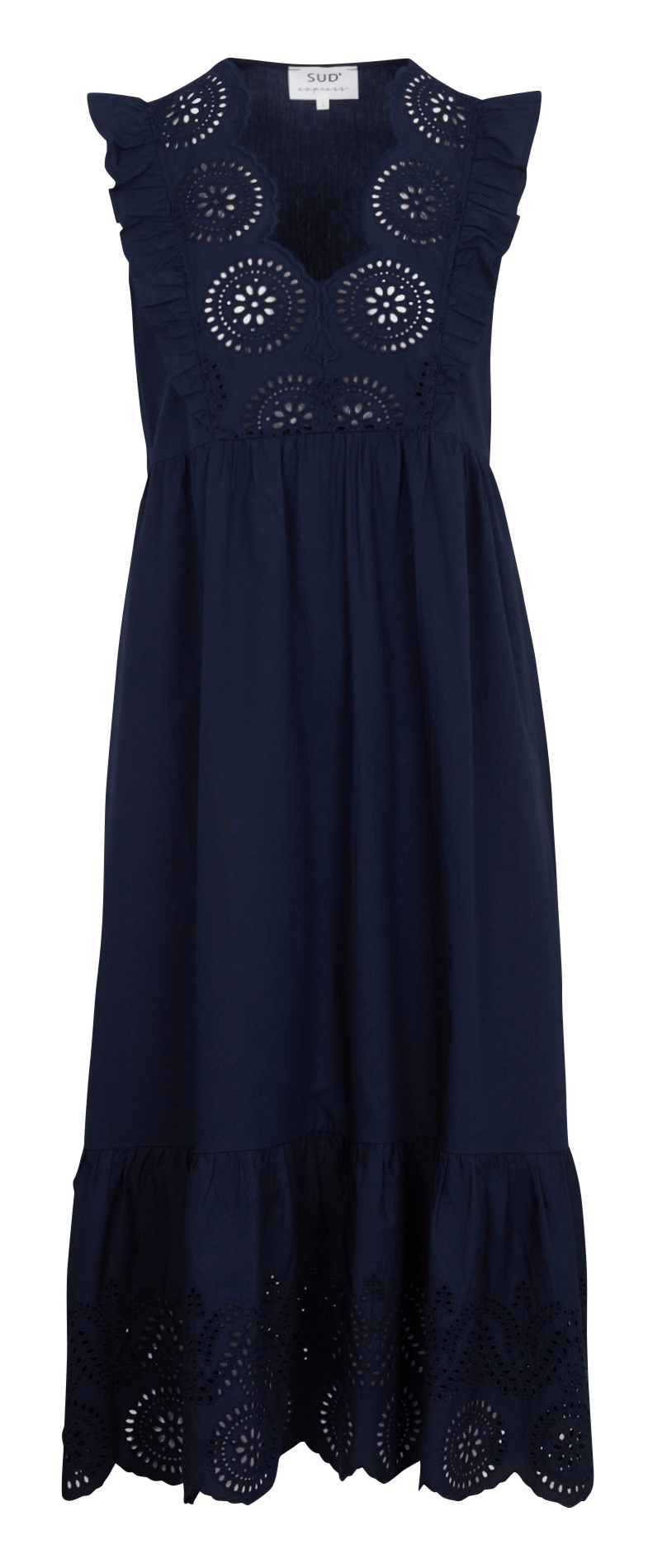 Halflange jurk van katoen SUD EXPRESS Blauw