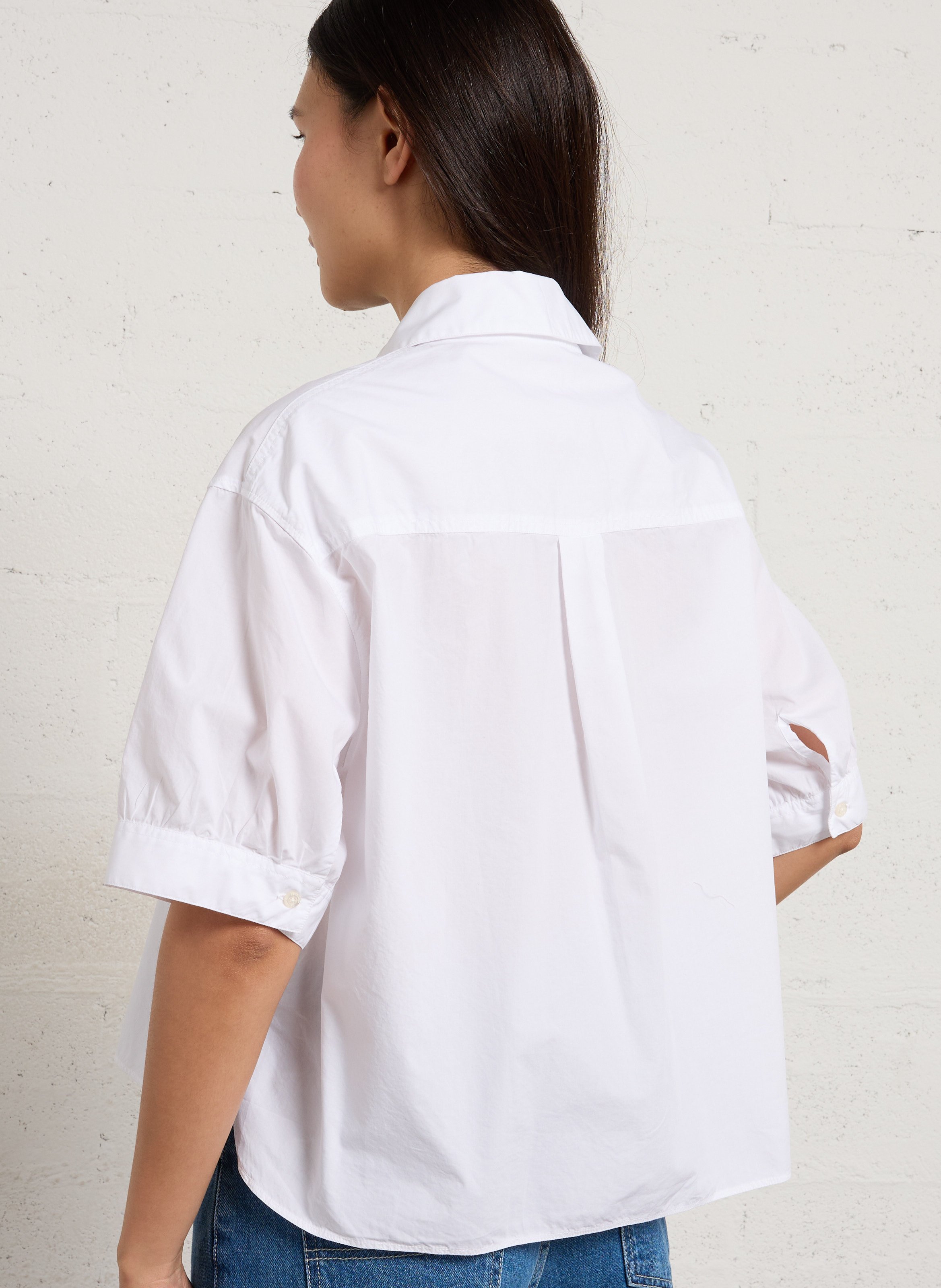 Cotton shirt with classic collar BENSIMON White
