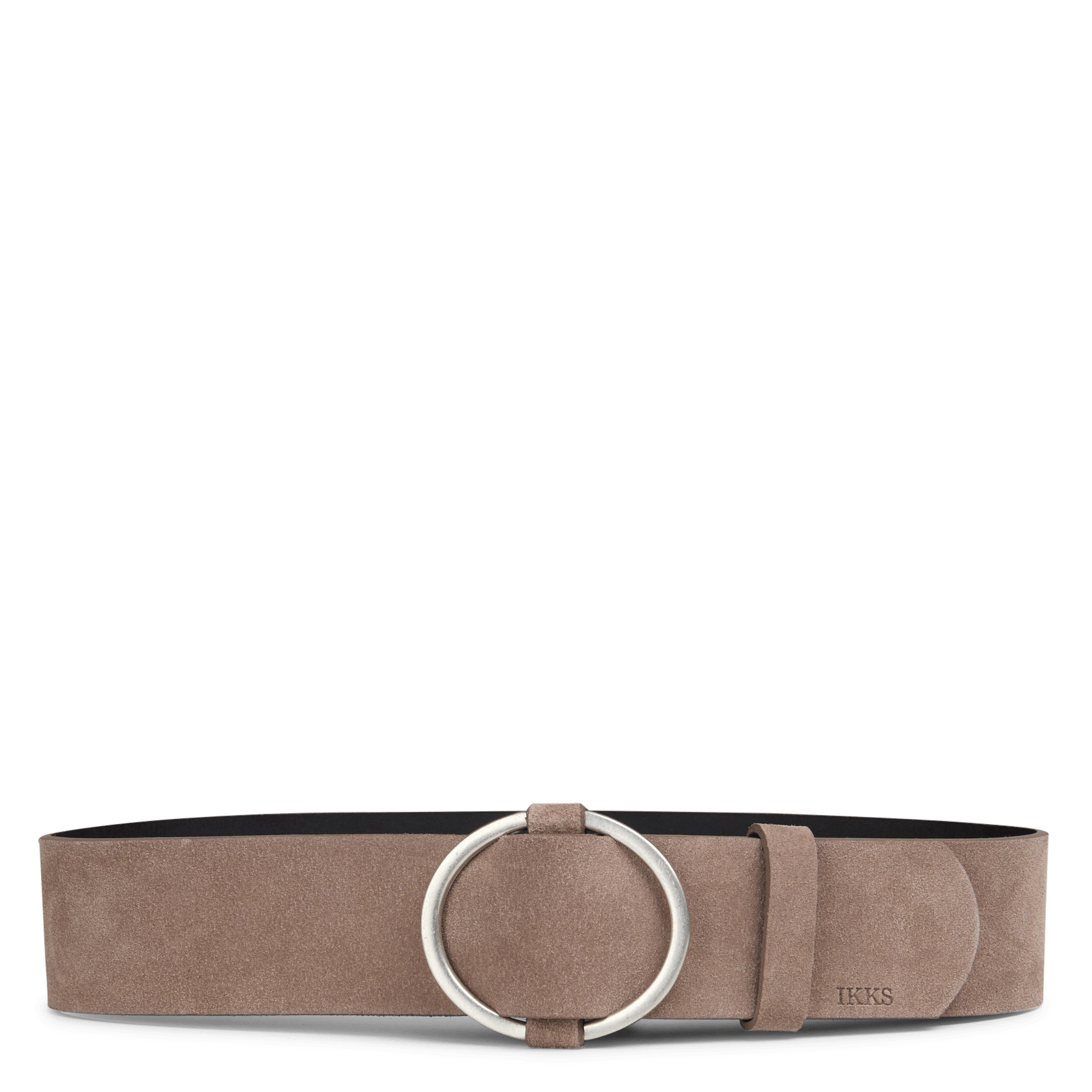 Ceinture en cuir velours IKKS Marron