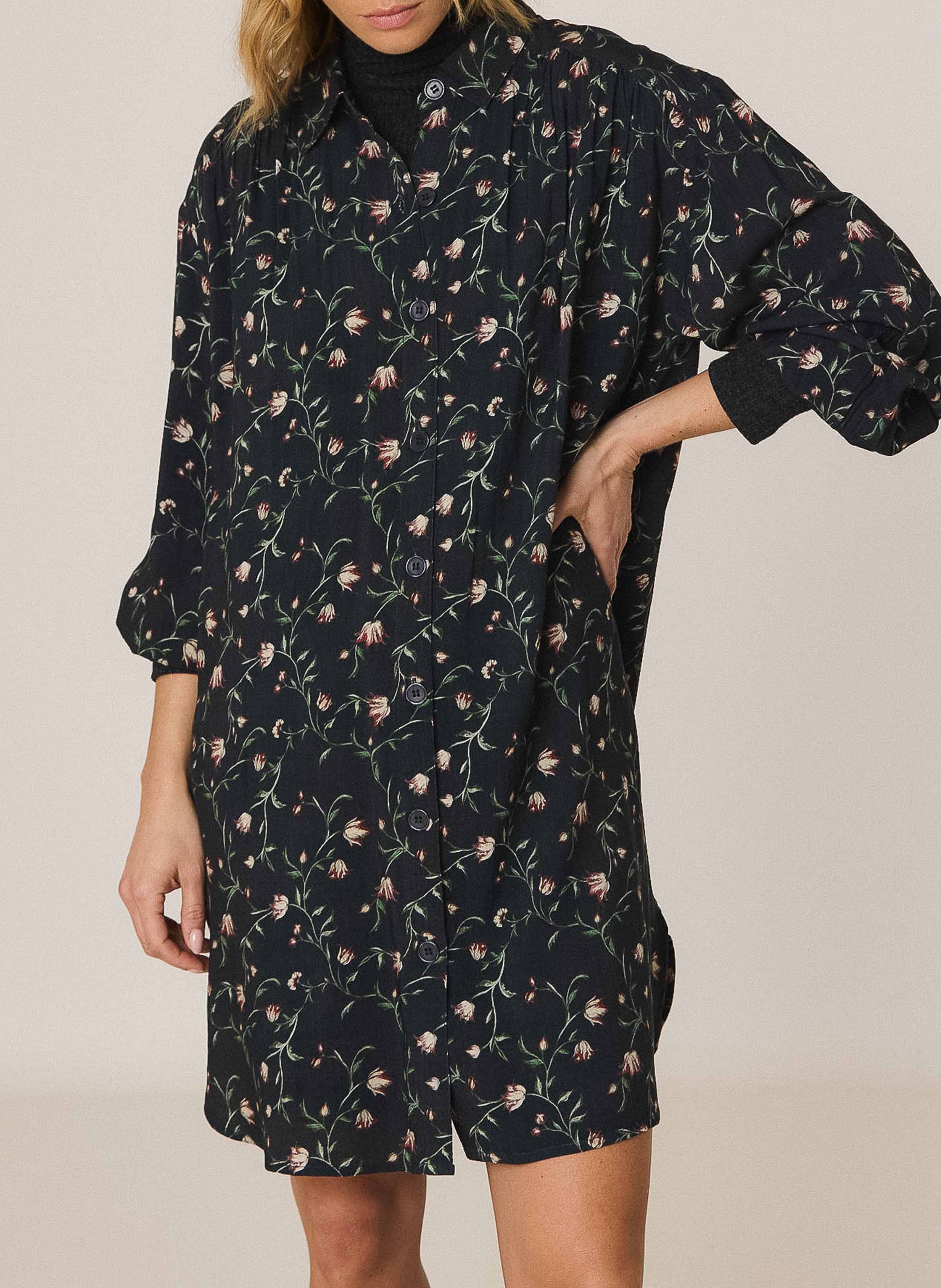 Weites Kurzkleid INDI & COLD Blau
