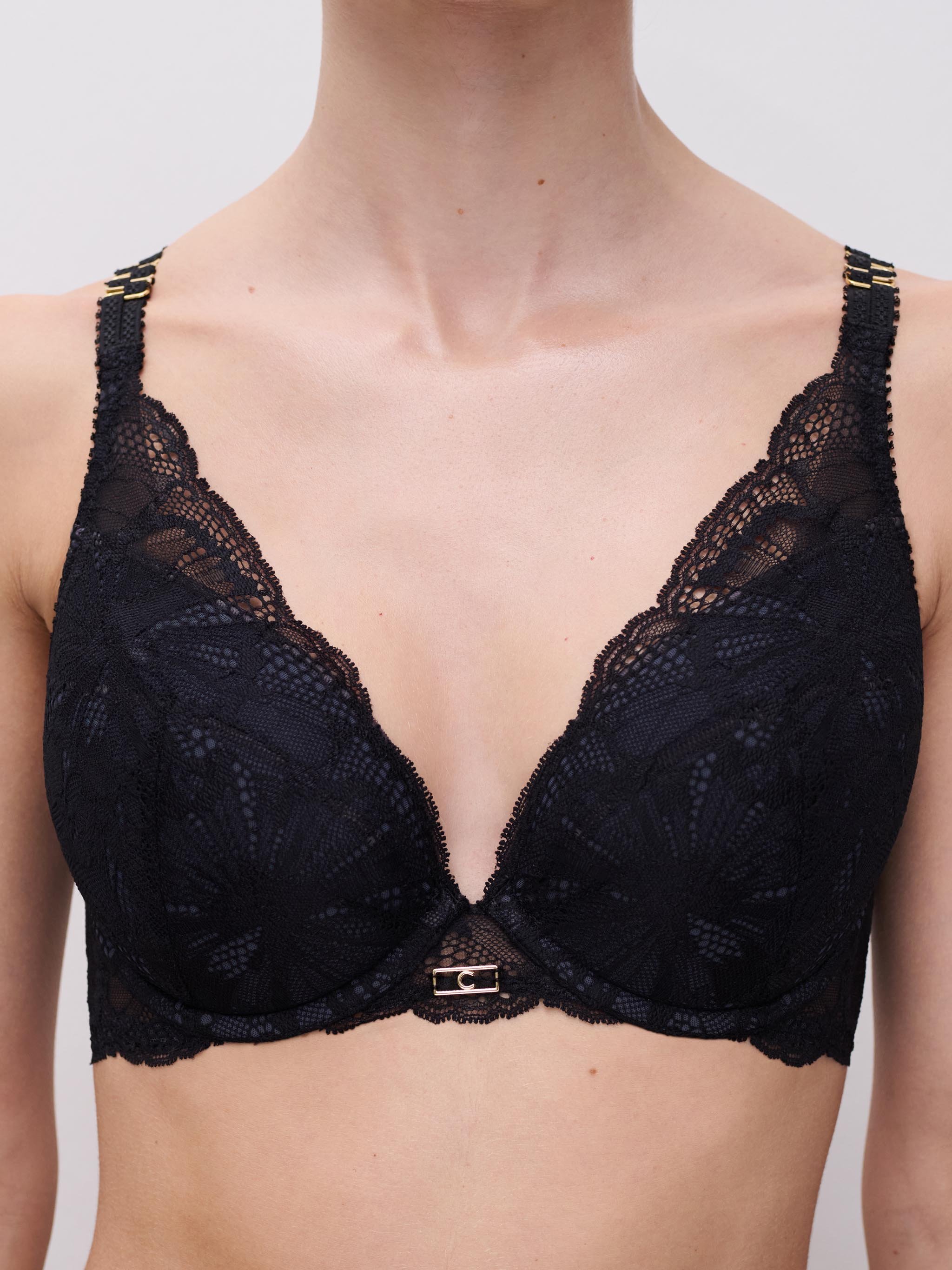 Push-up lace padded bra CHANTELLE Black
