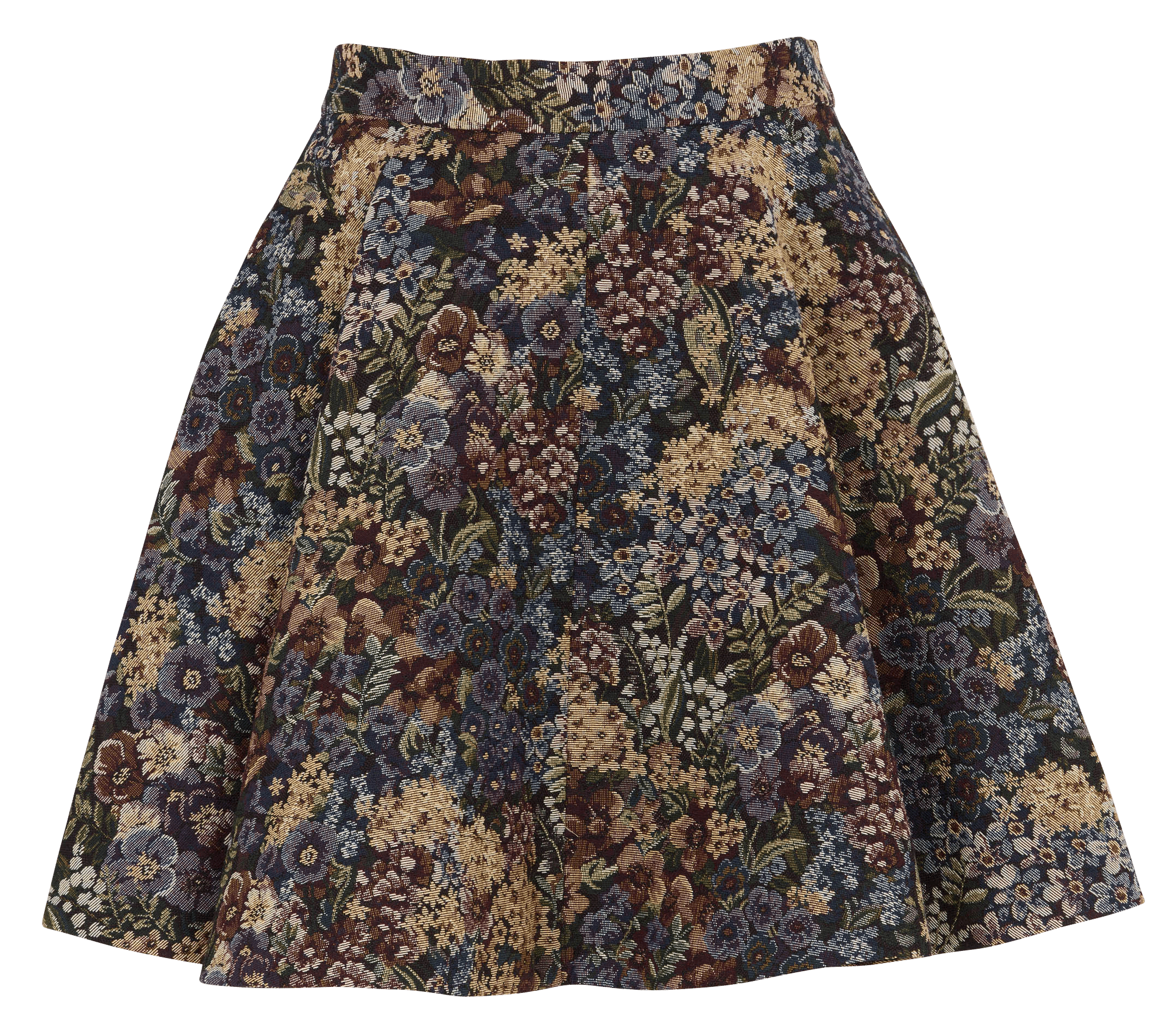 Korte gerende rok met print DES PETITS HAUTS Veelkleurig