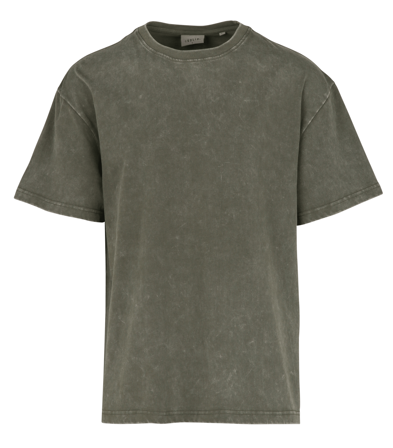 Baumwoll-T-Shirt mit Rundhalsausschnitt  SOLID
