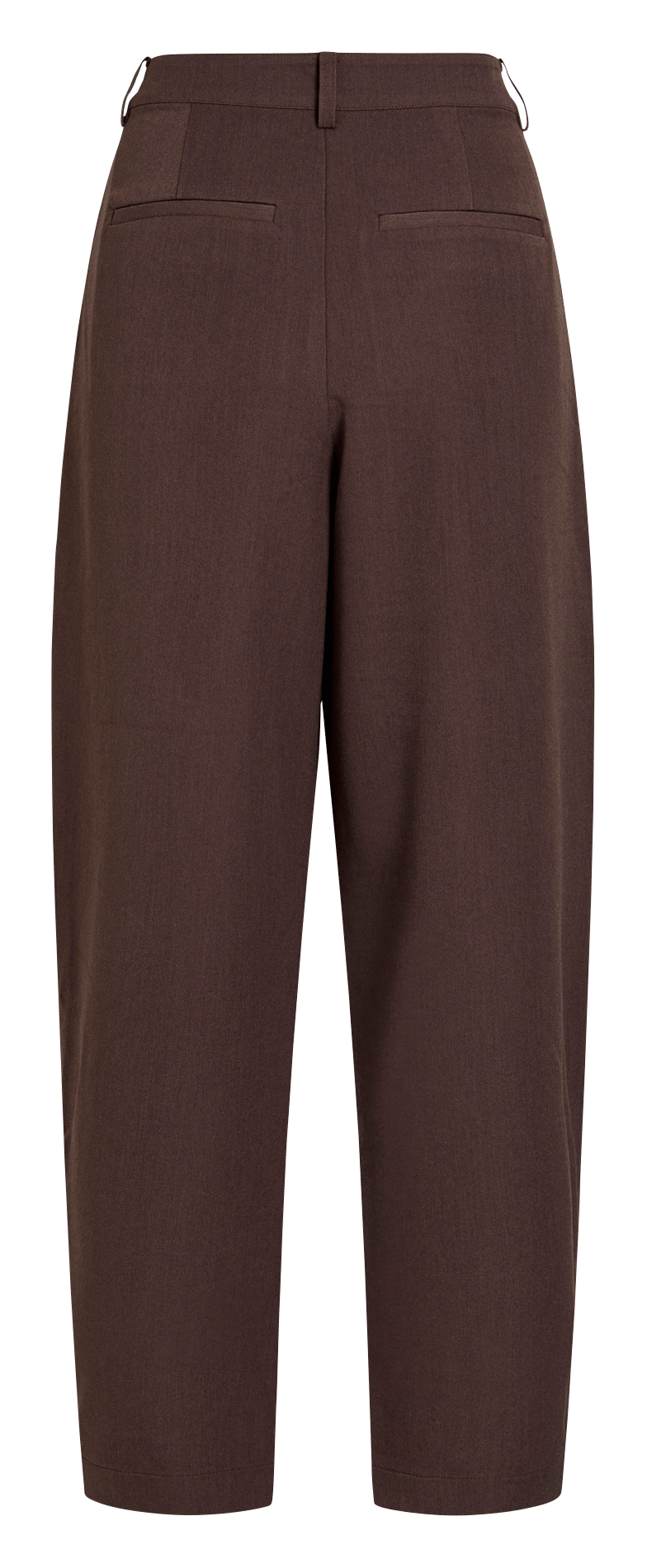 Rechte broek met plooien in effen kleur VILA Bruin