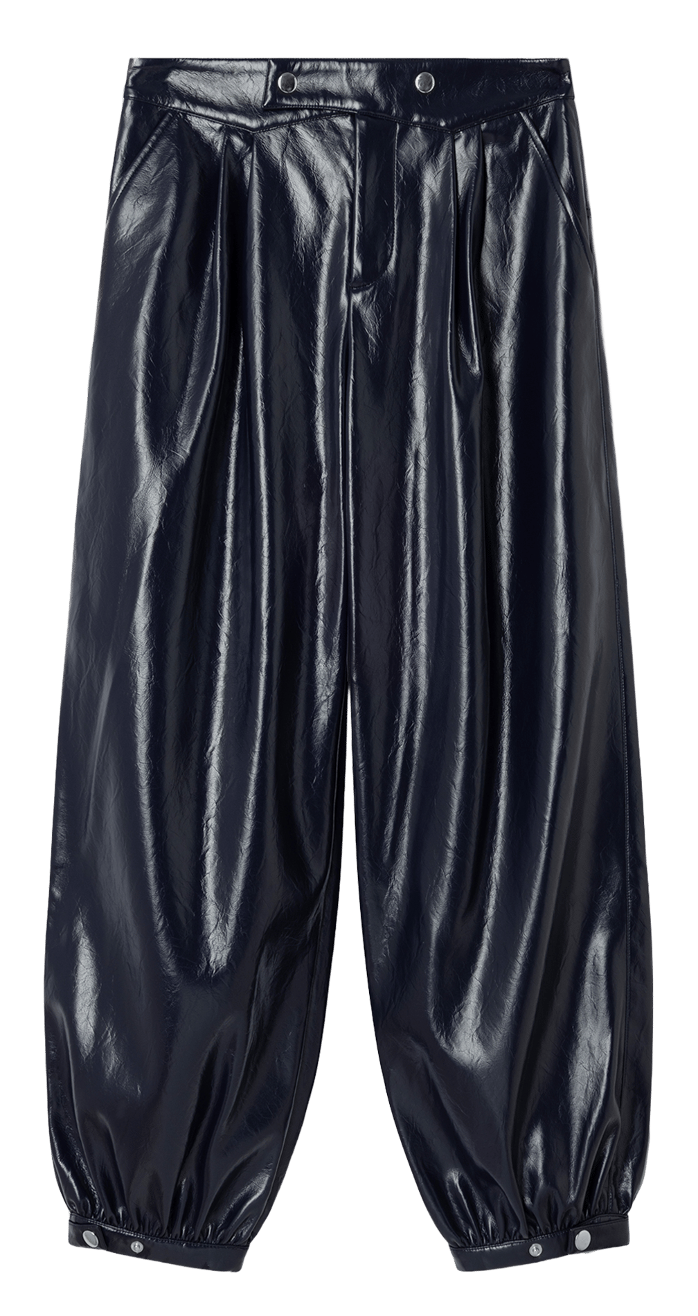 Balloon faux leather pants LAAGAM Blue