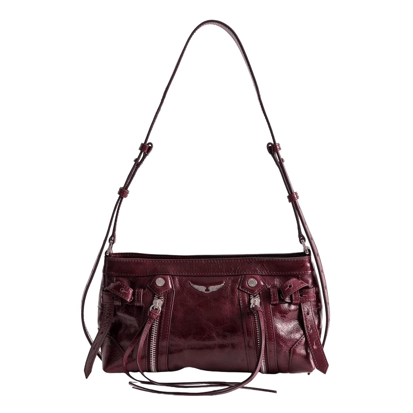 Leren schoudertas ZADIG&VOLTAIRE Violet