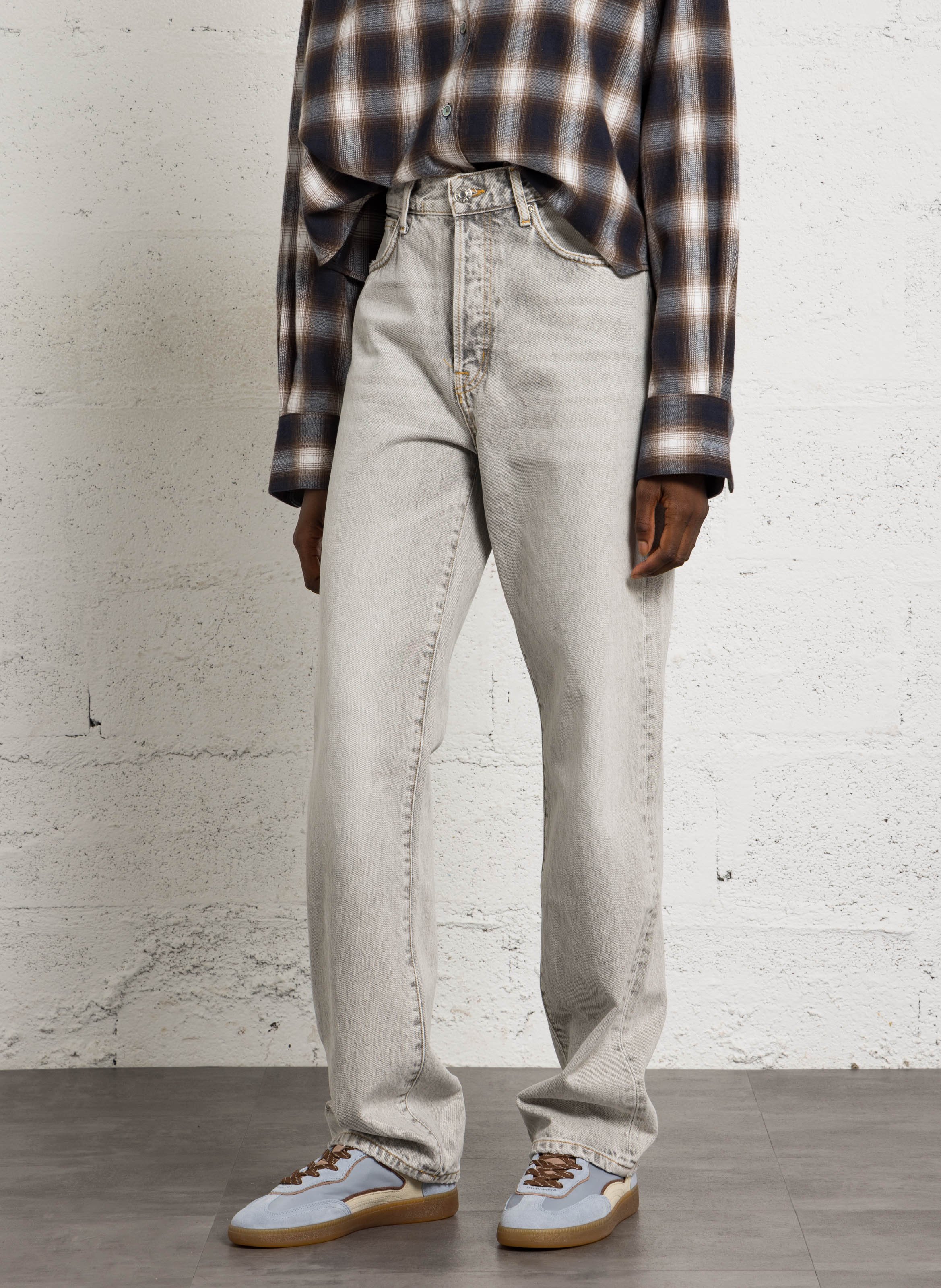 Jean large en coton BELLEROSE Gris