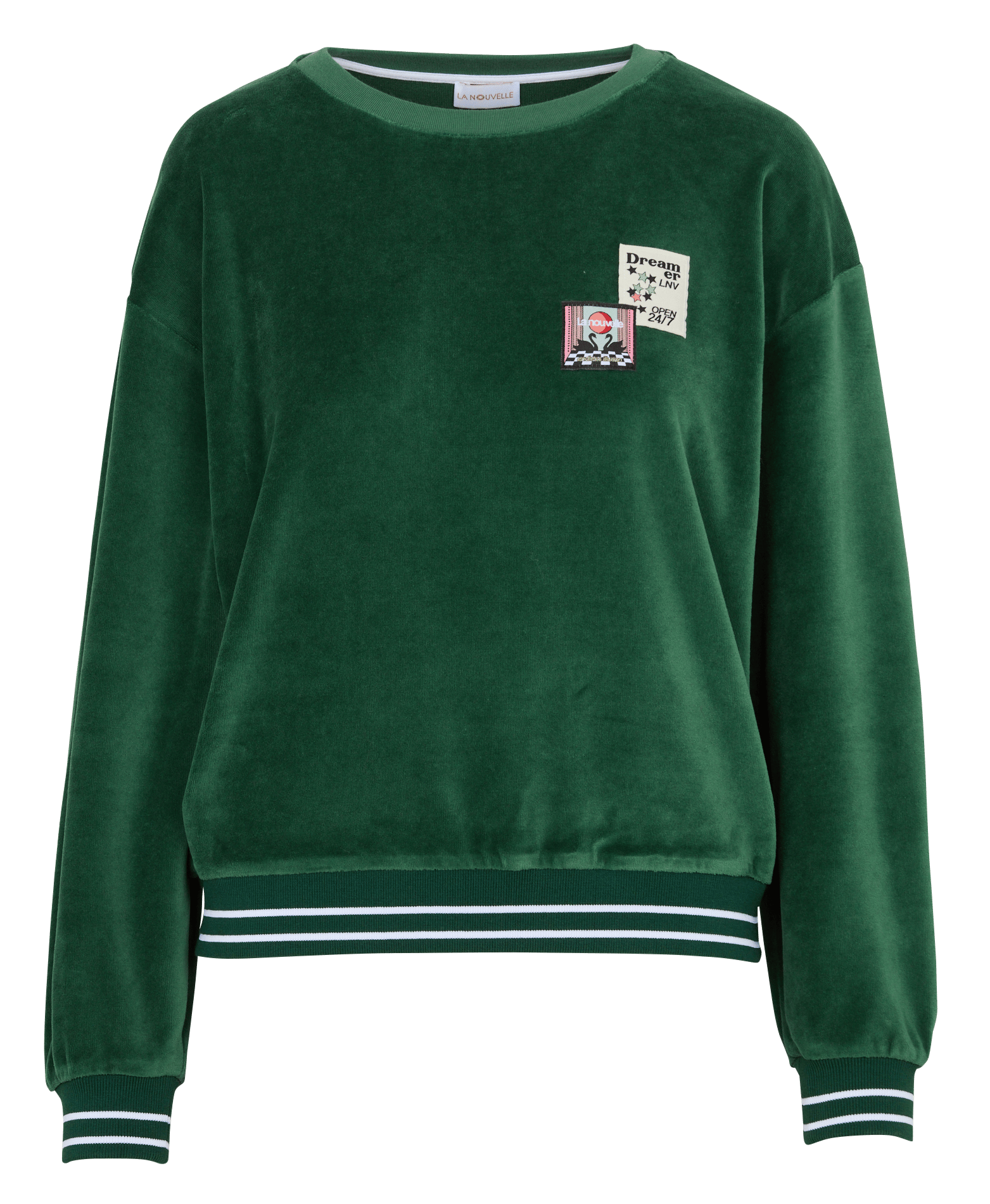 Gerader Sweatshirt aus Baumwollfrottee LA NOUVELLE Grun
