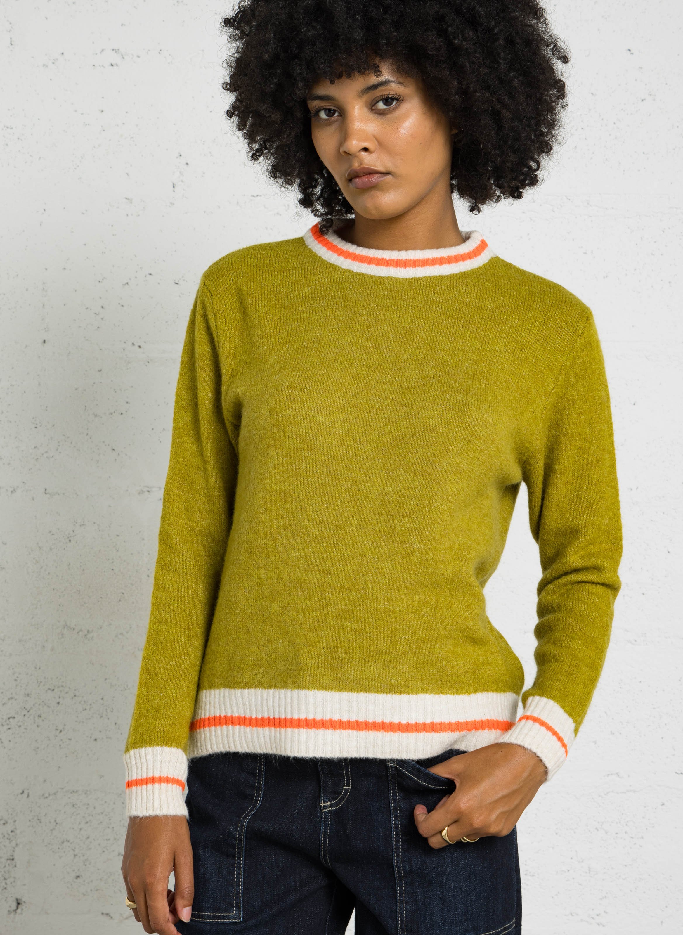 Pull droit col rond  DR BLOOM Vert