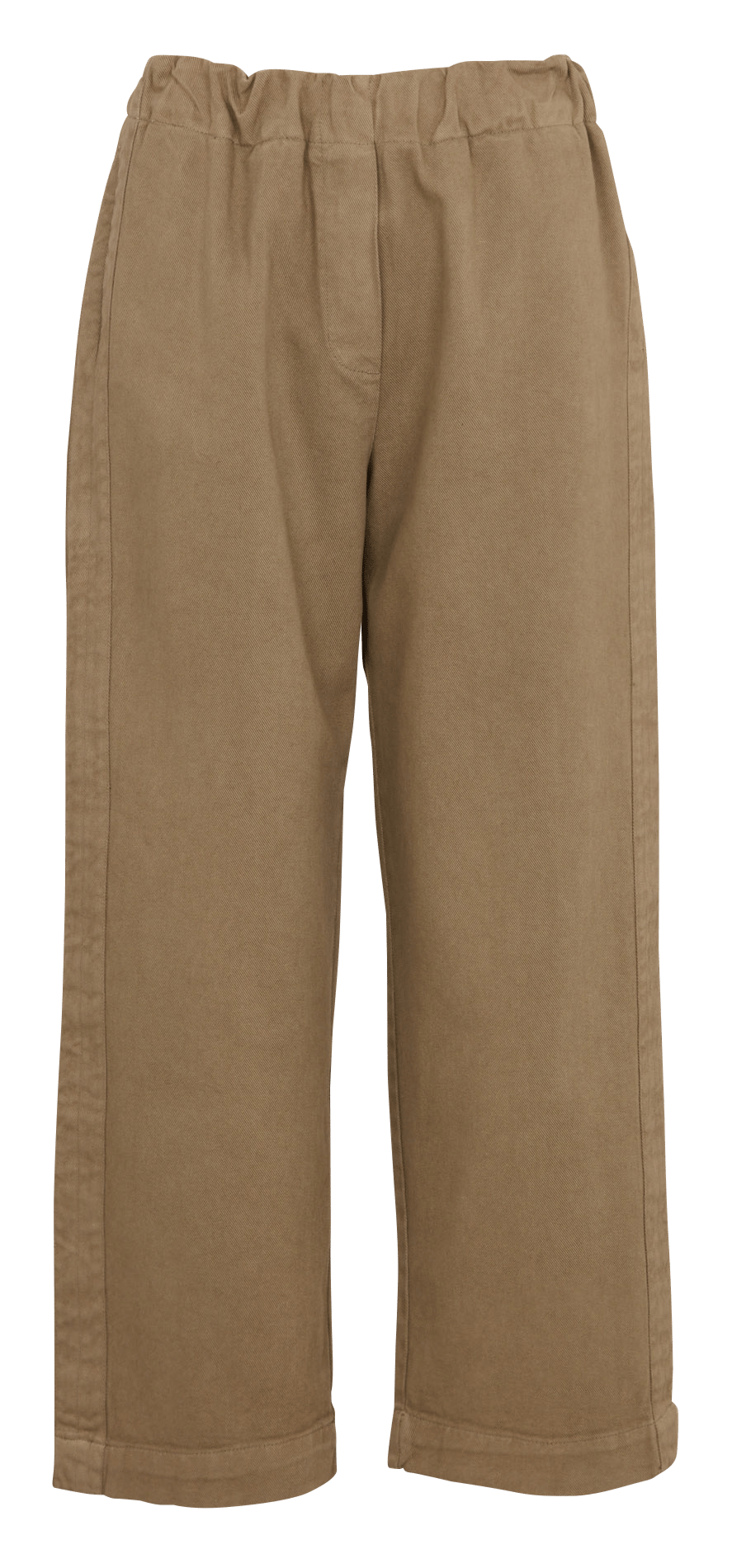 Hoch taillierte weite gestreifte Hose BELLEPIECE Beige
