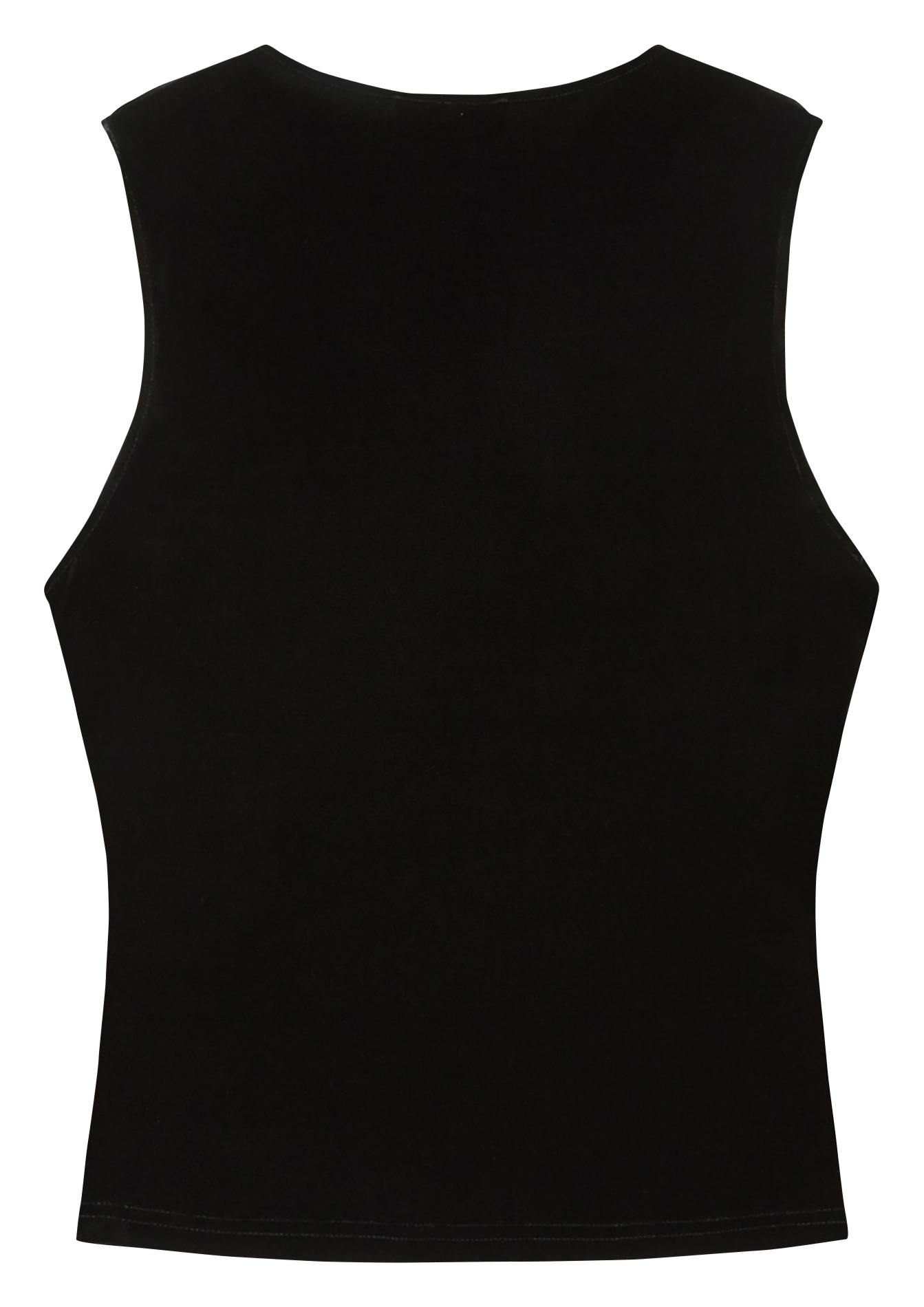 Mouwloze top met V-hals van fluweel | Zwart GRACE ET MILA Dames