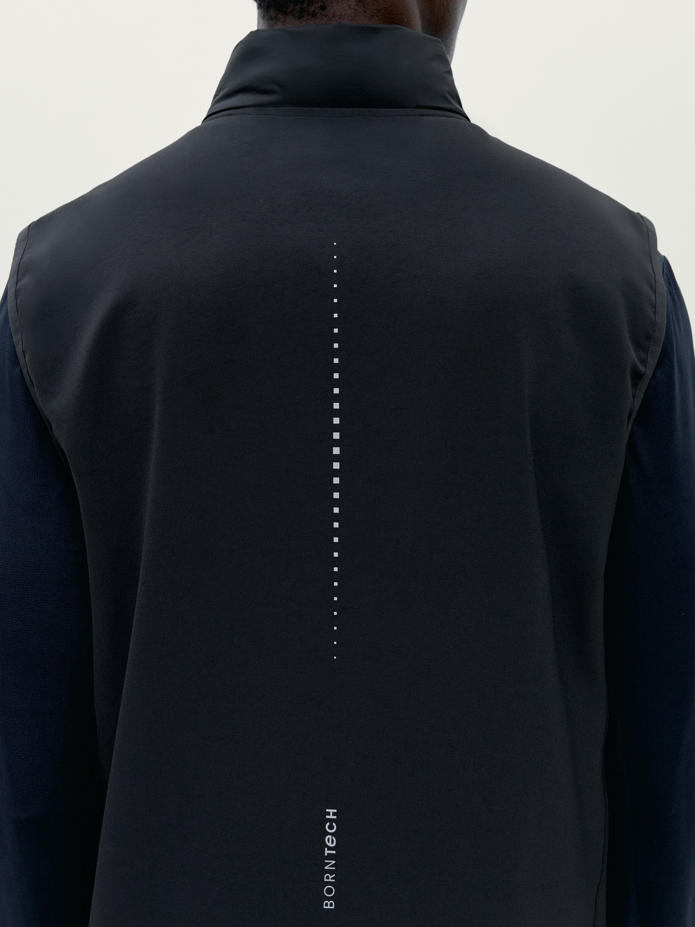 Men's sport sleeveless puffer vest with quick-drying pockets BORN Black