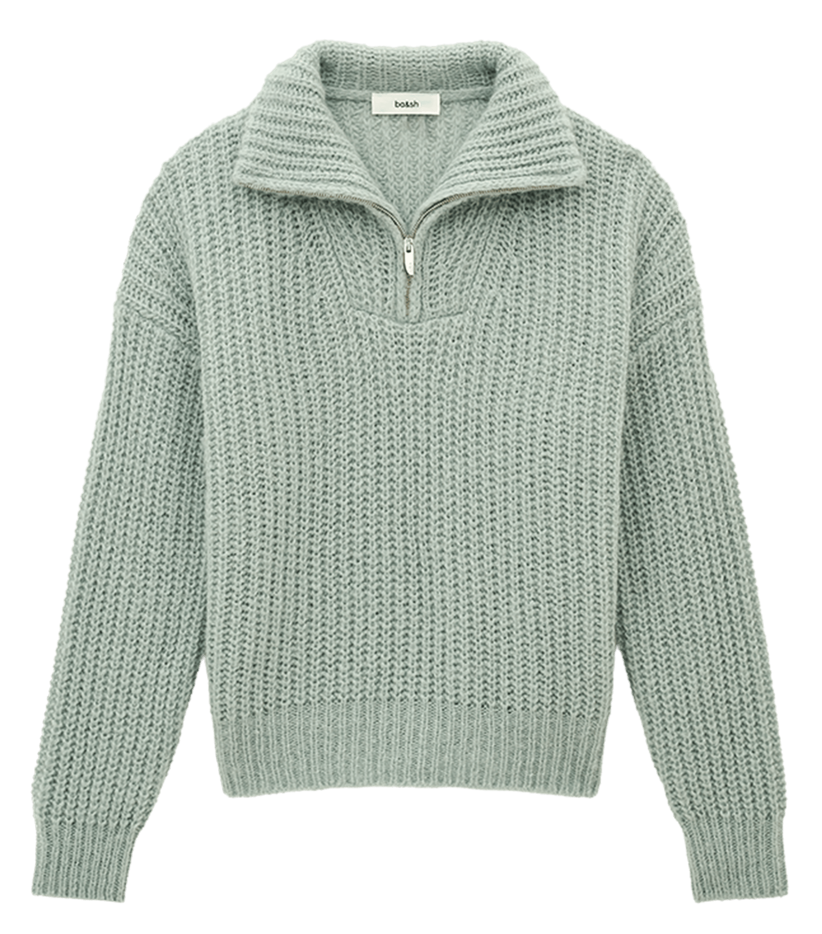 Trui met schipperskraag van wolmix | Blauw BA&SH Dames