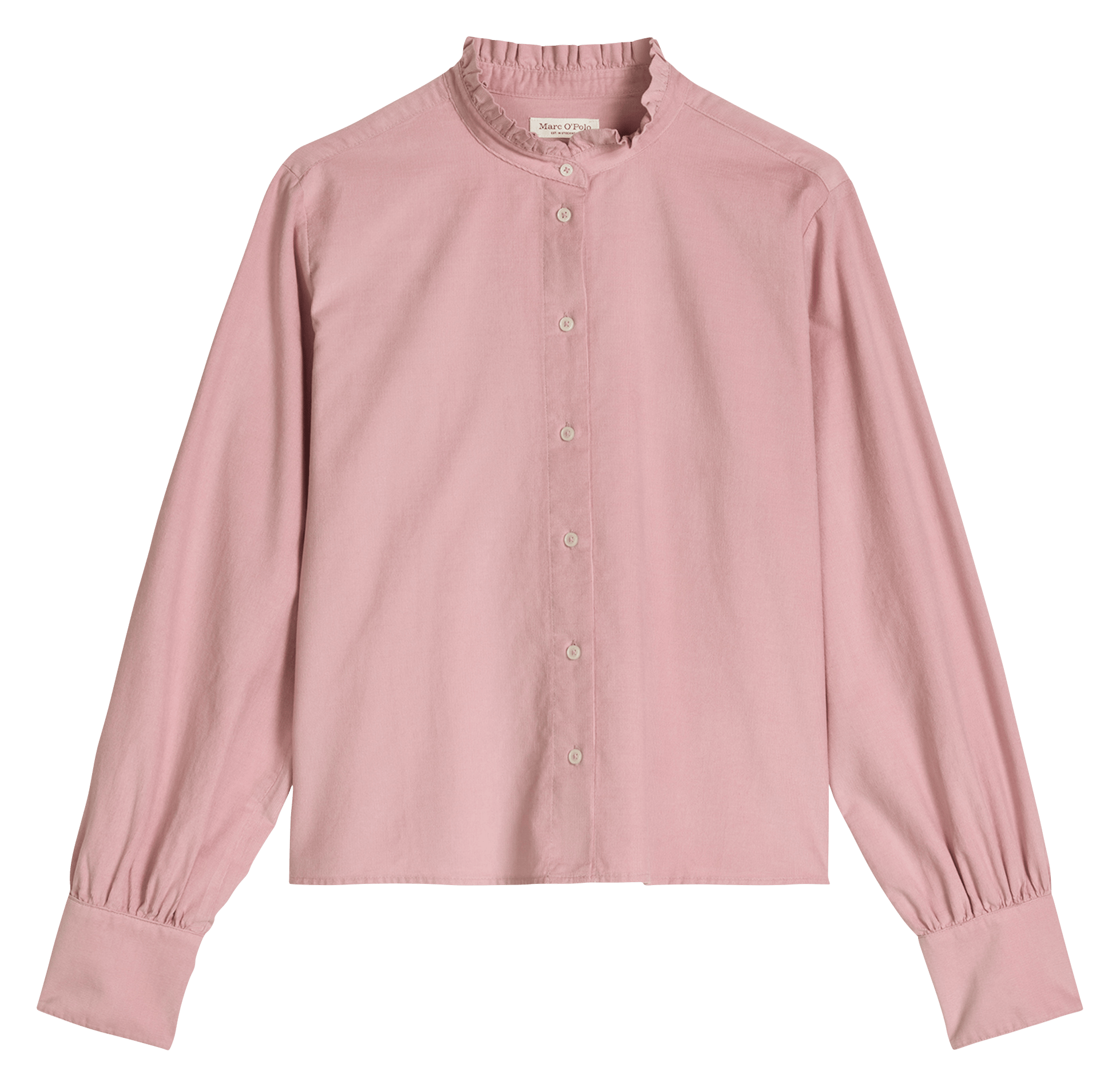Straight-cut cotton-blend blouse MARC O'POLO Pink