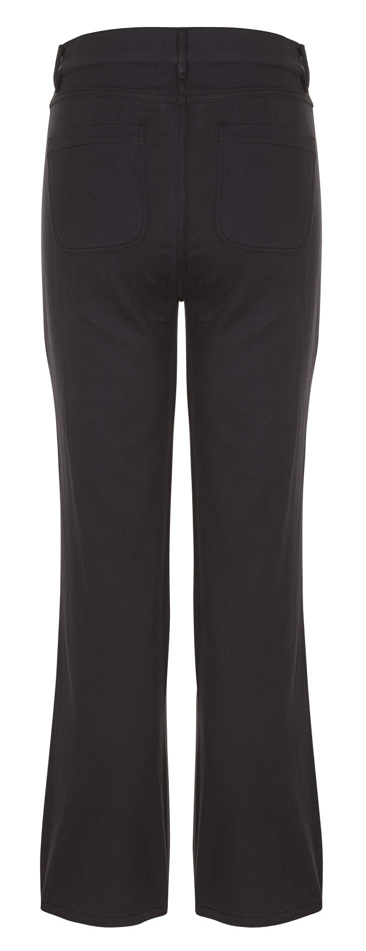 7/8 high-waisted cotton trousers  SWILDENS Black