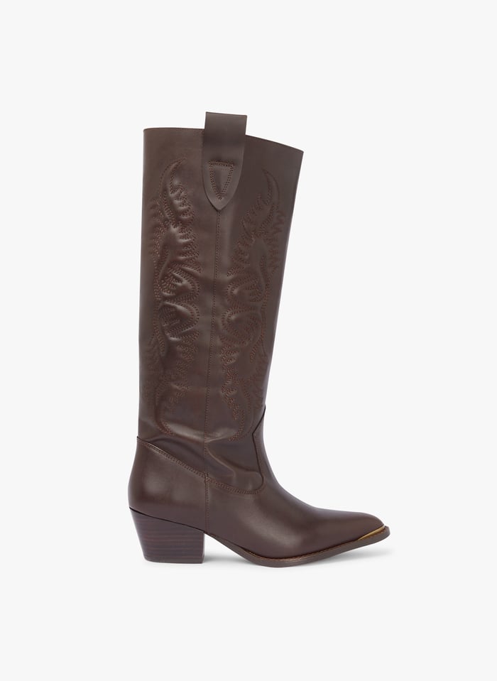 Santiags en cuir Marron