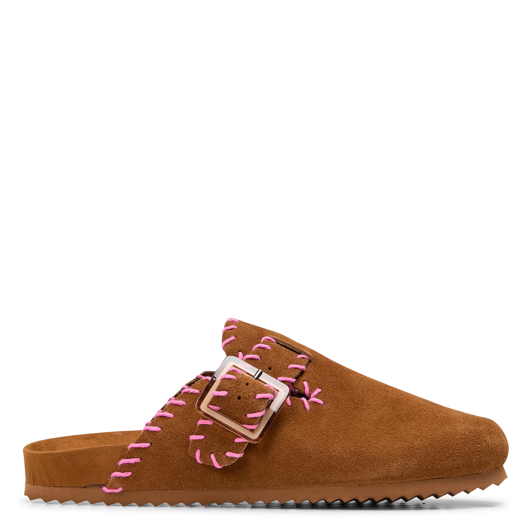 Muil met stiksels in suède leer COLORS OF CALIFORNIA