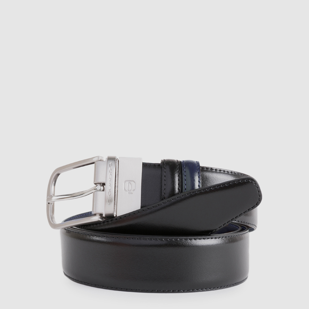 Men's reversible belt with buckle tang PIQUADRO Black