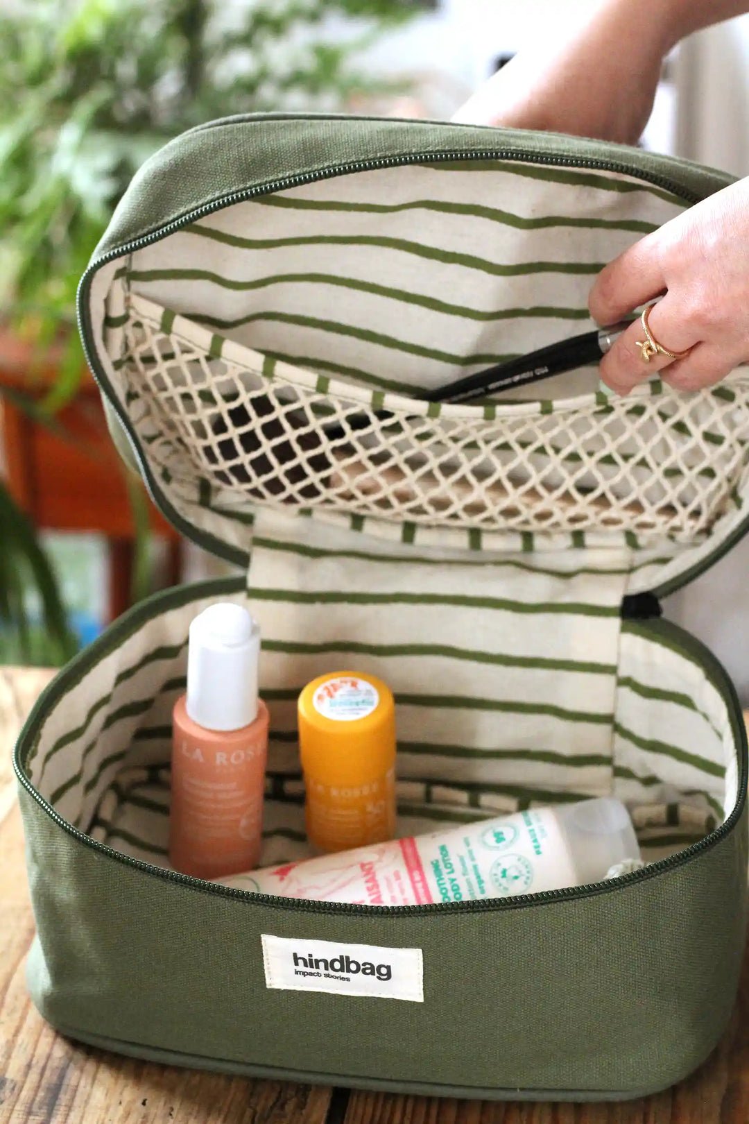 Cotton toiletry bag HINDBAG Khaki