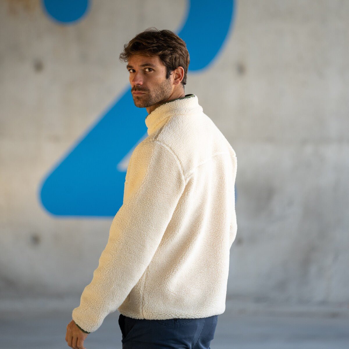 Sherpa zip-up pullover BILLYBELT Beige