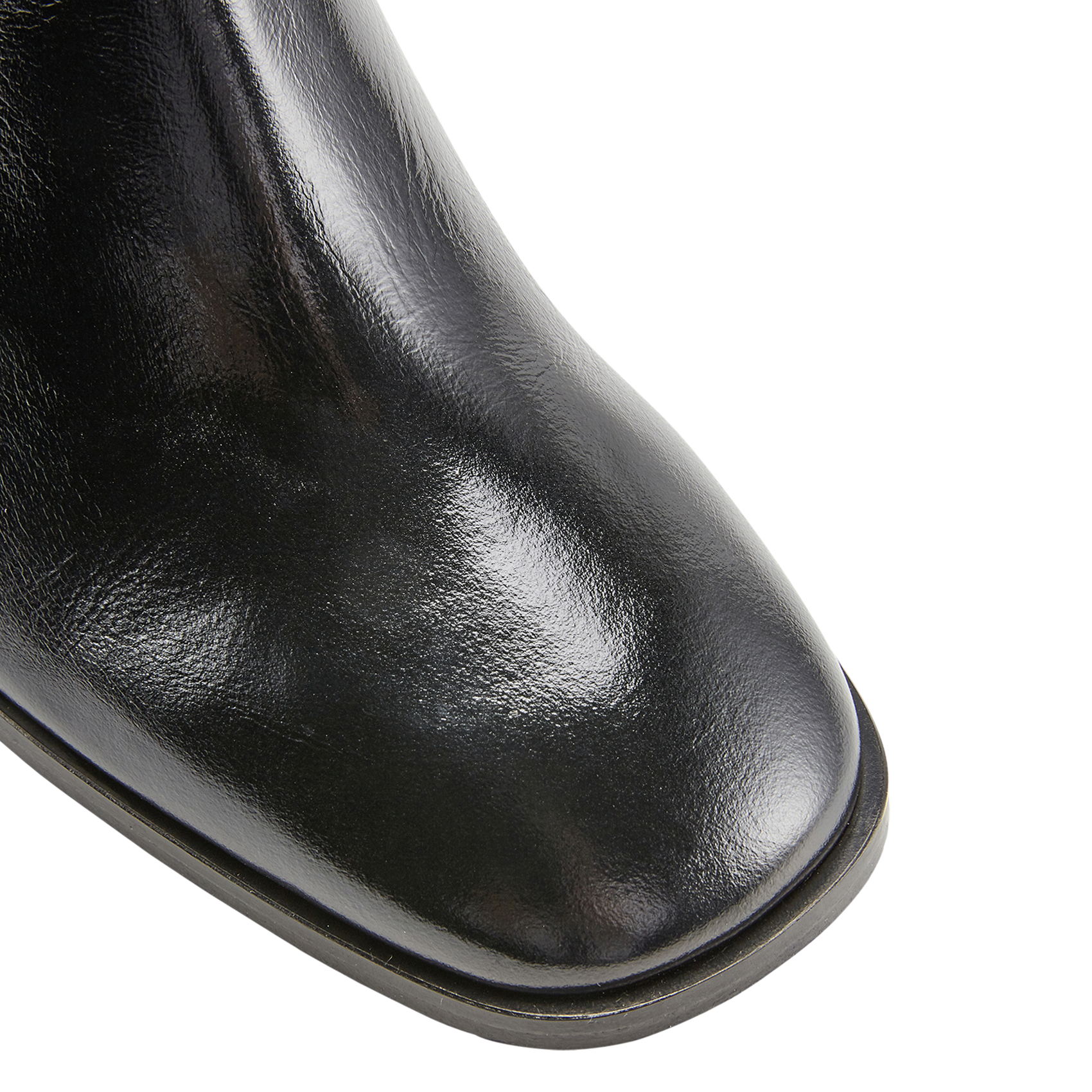 Bianca leather ankle boots COSMOPARIS Black