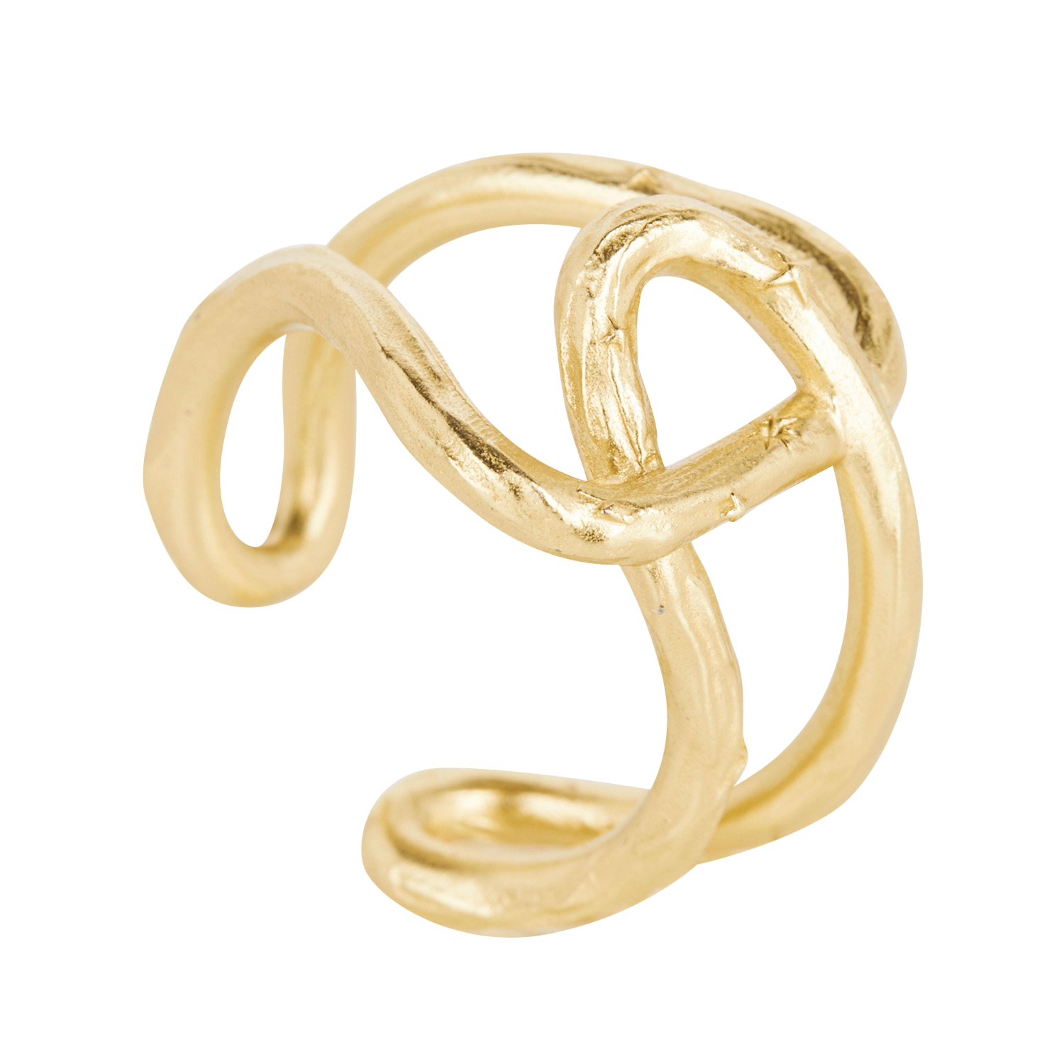 Ring van gerecycled messing SESSUN Goudkleurig