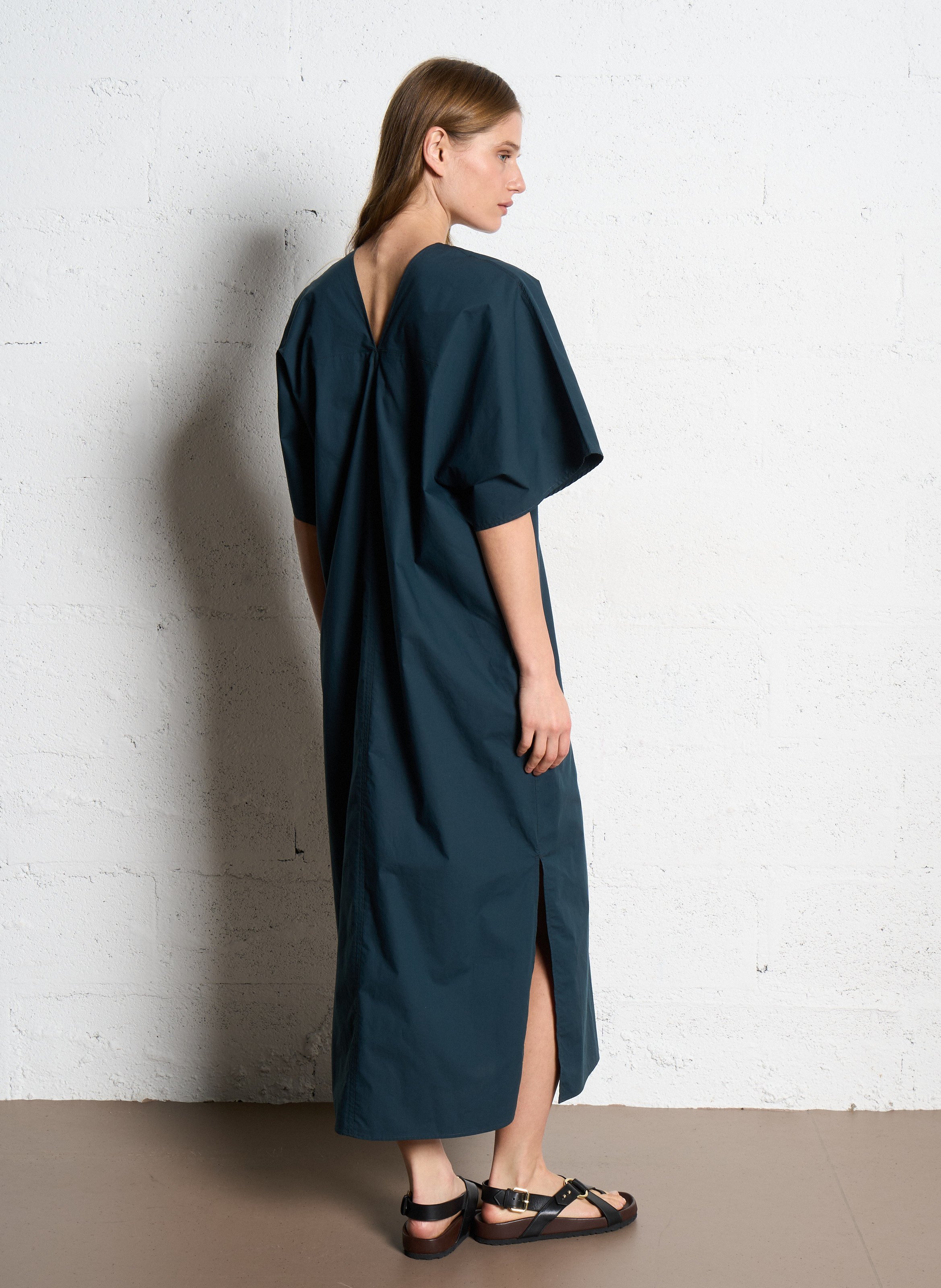 Platte, leren sandalen SOEUR Zwart