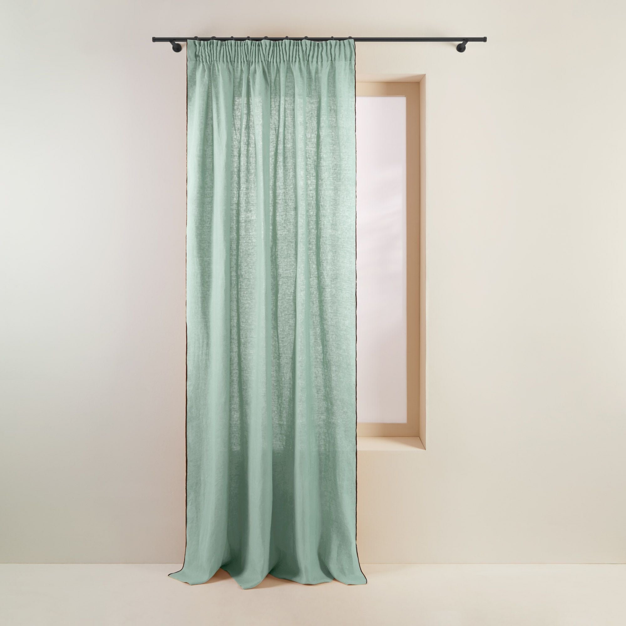 Curtain with gathering tape MADURA Green