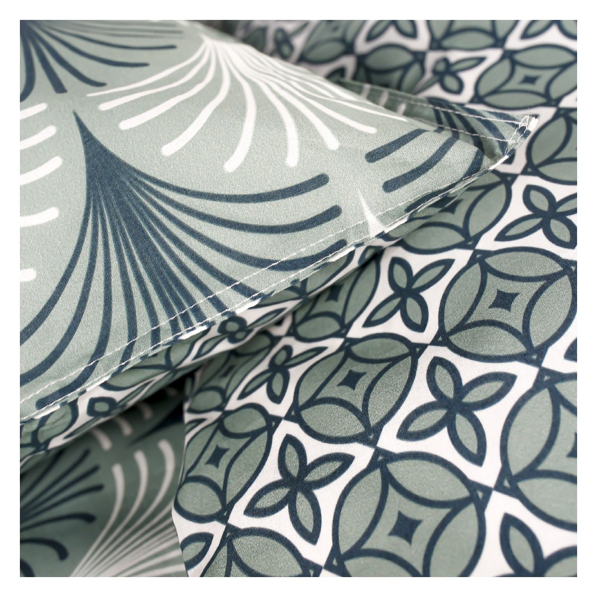 Printed cotton bedding set TODAY LINGE DE MAISON Blue