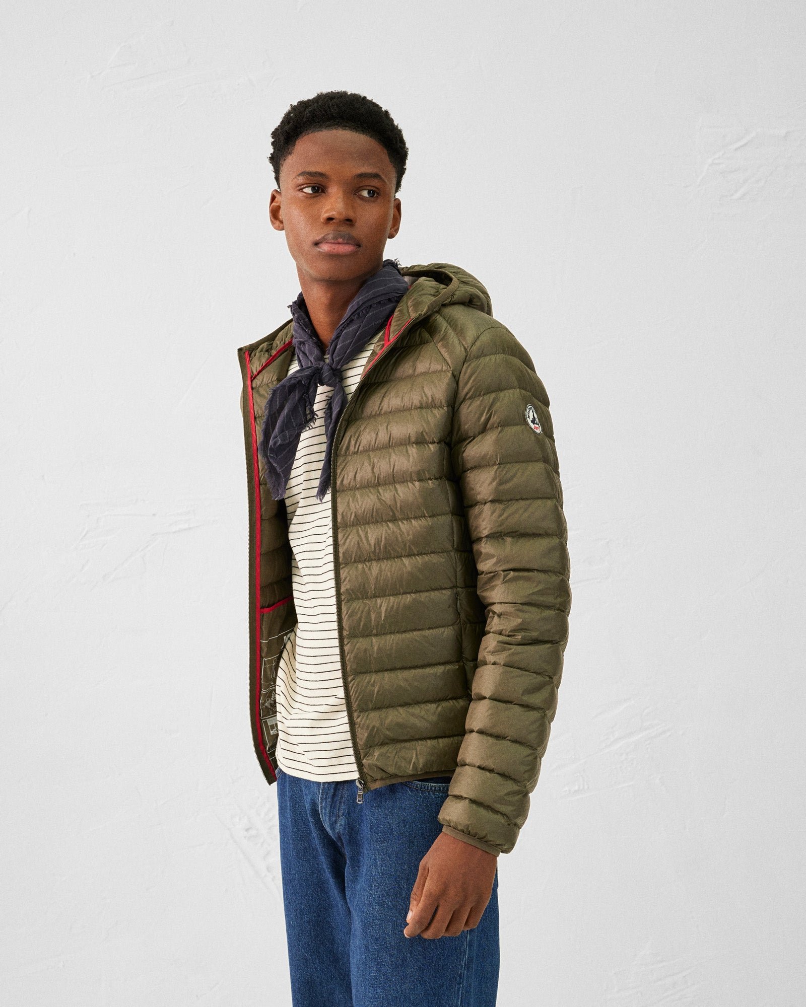 Lightweight hooded puffer jacket nico JOTT Green