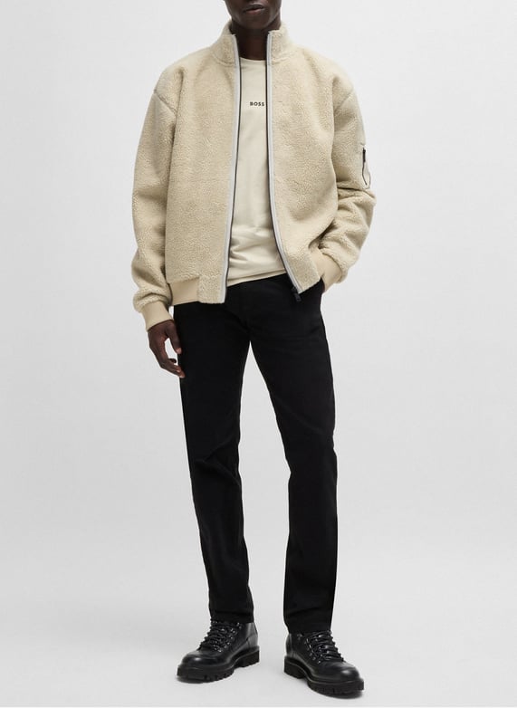 Stretch cotton chinos | Black by BOSS Stretch cotton chinos Black