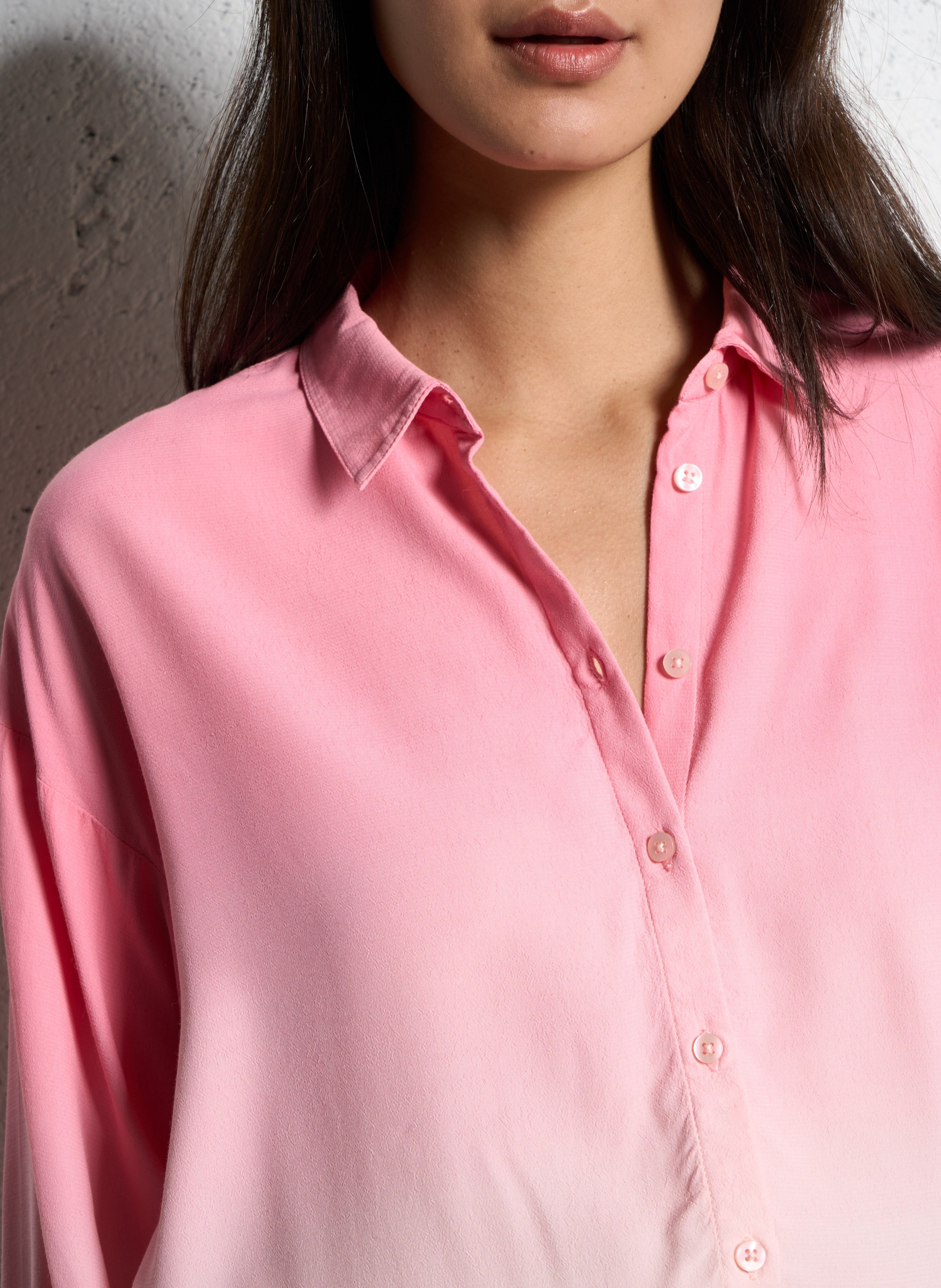 Chemise droite fluide dégradée  ONE STEP Rose