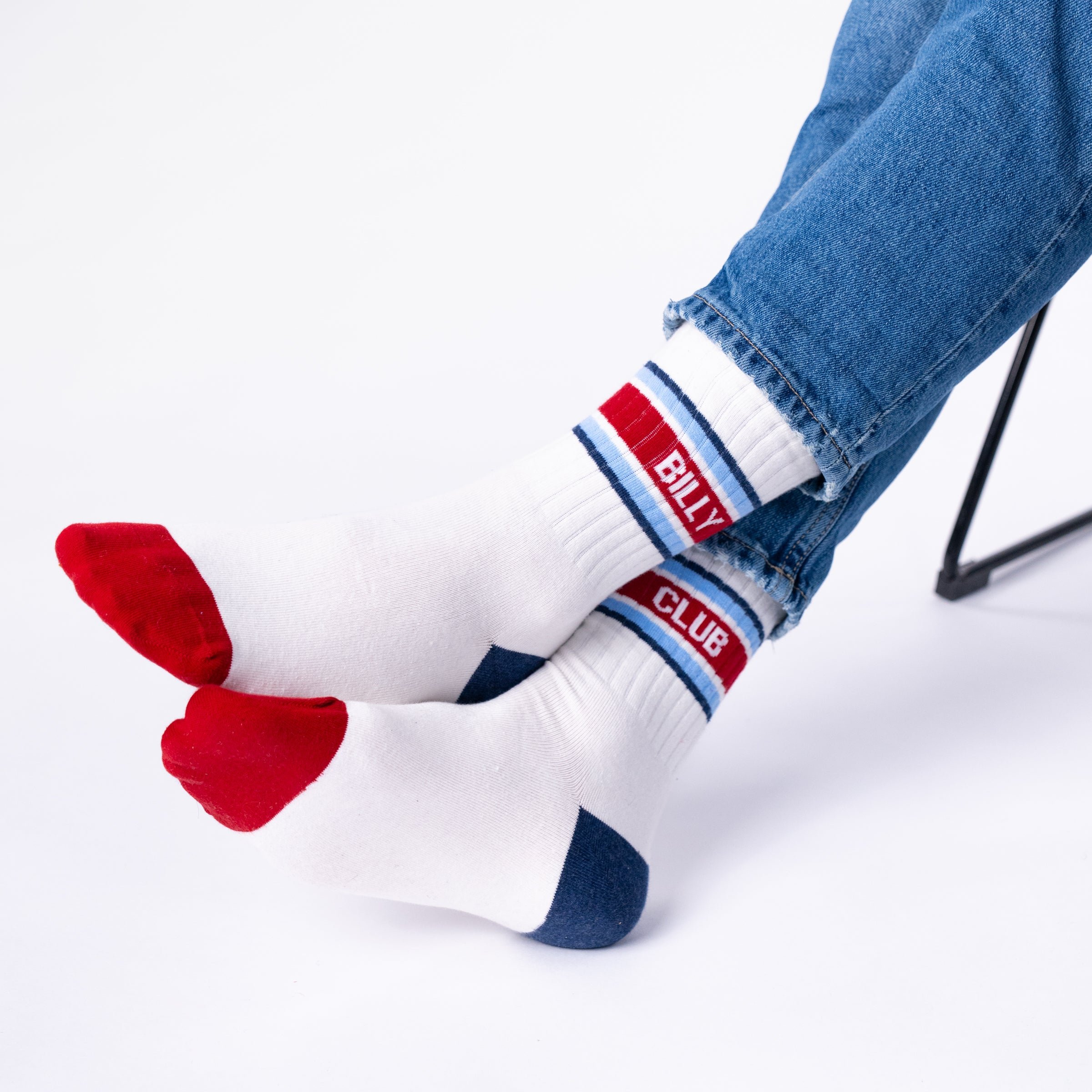 Combed Cotton Retro Socks BILLYBELT White