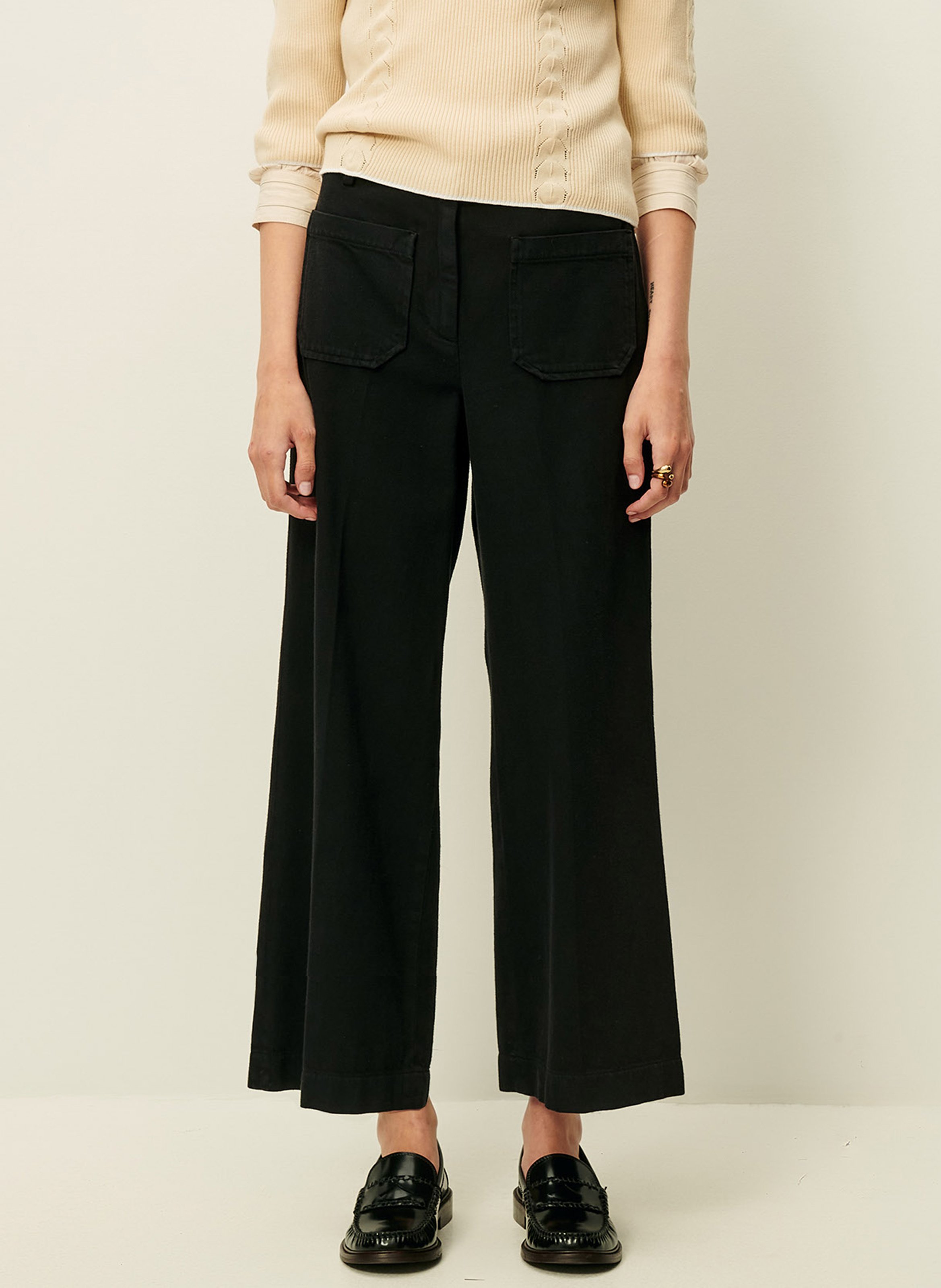 High-rise straight cotton jeans SESSUN