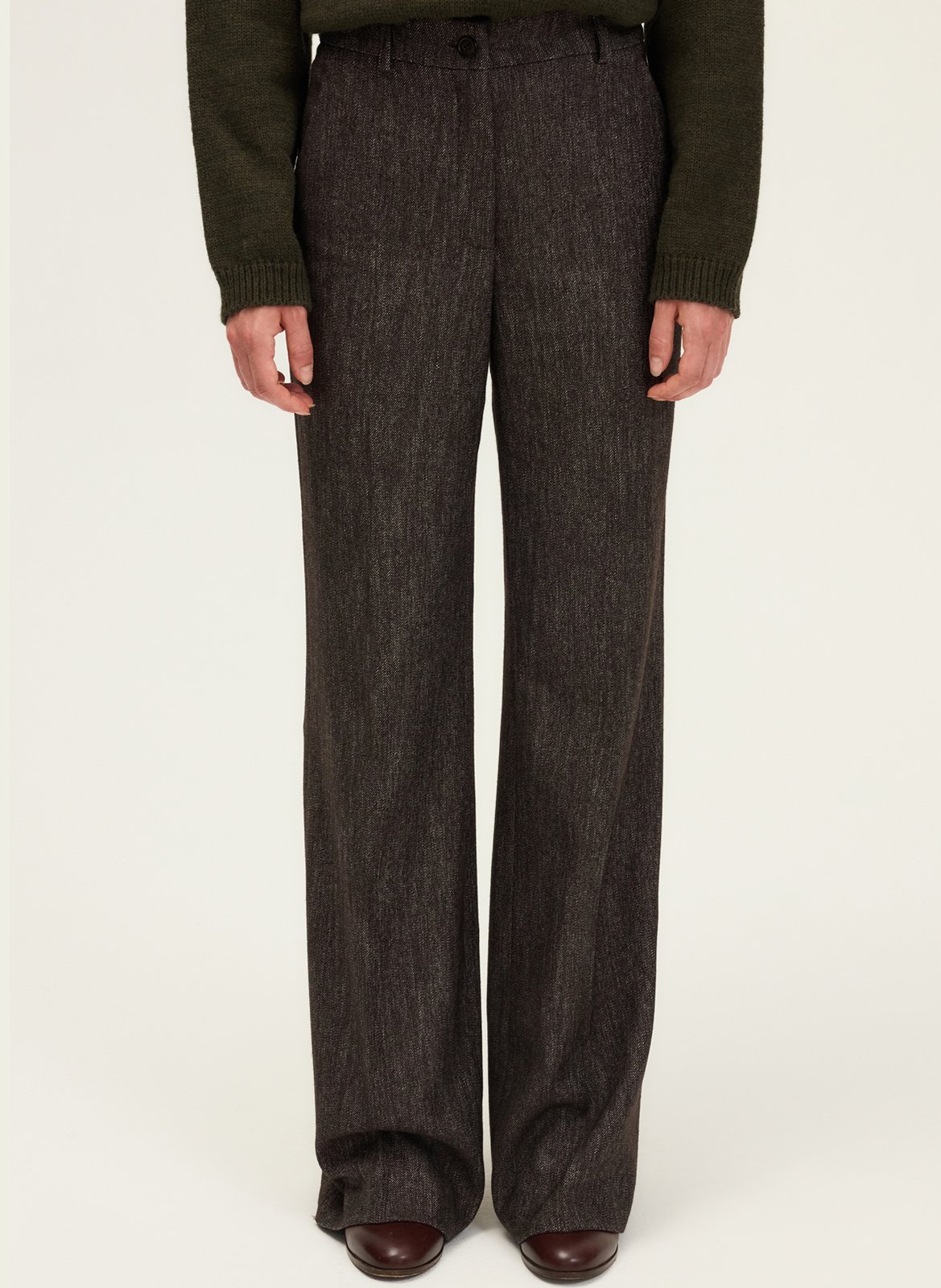 Pantalon large  PABLO Marron