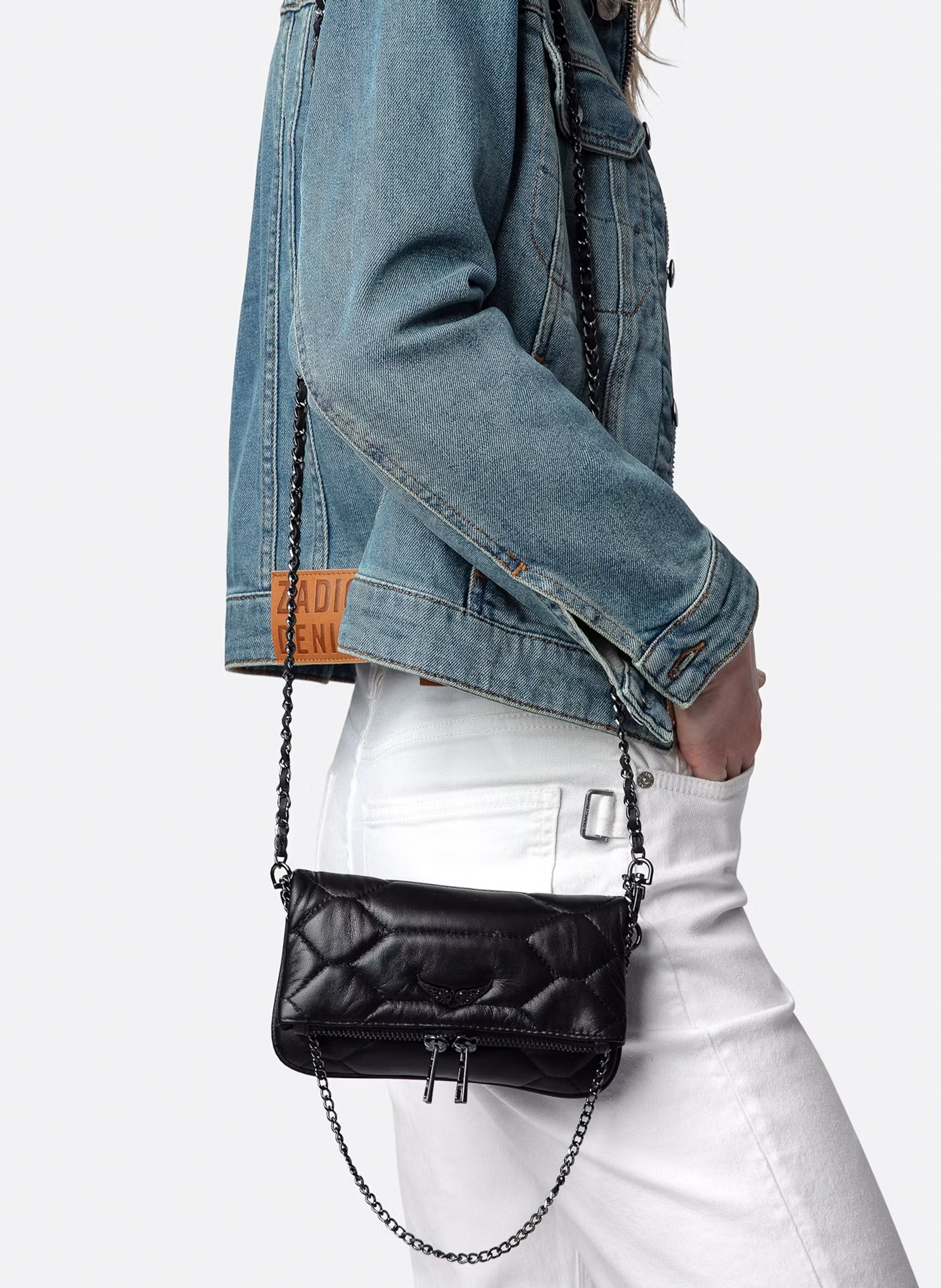 Pochette en cuir matelassé ZADIG&VOLTAIRE Noir