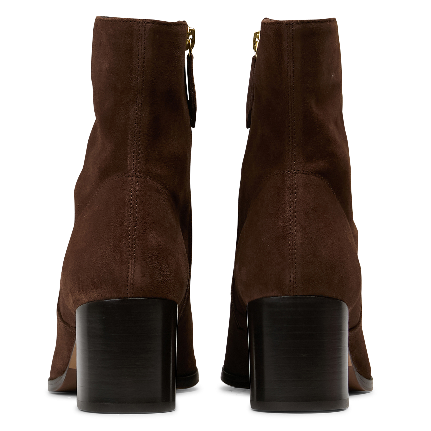 Bottines à talons en cuir RIVECOUR Marron