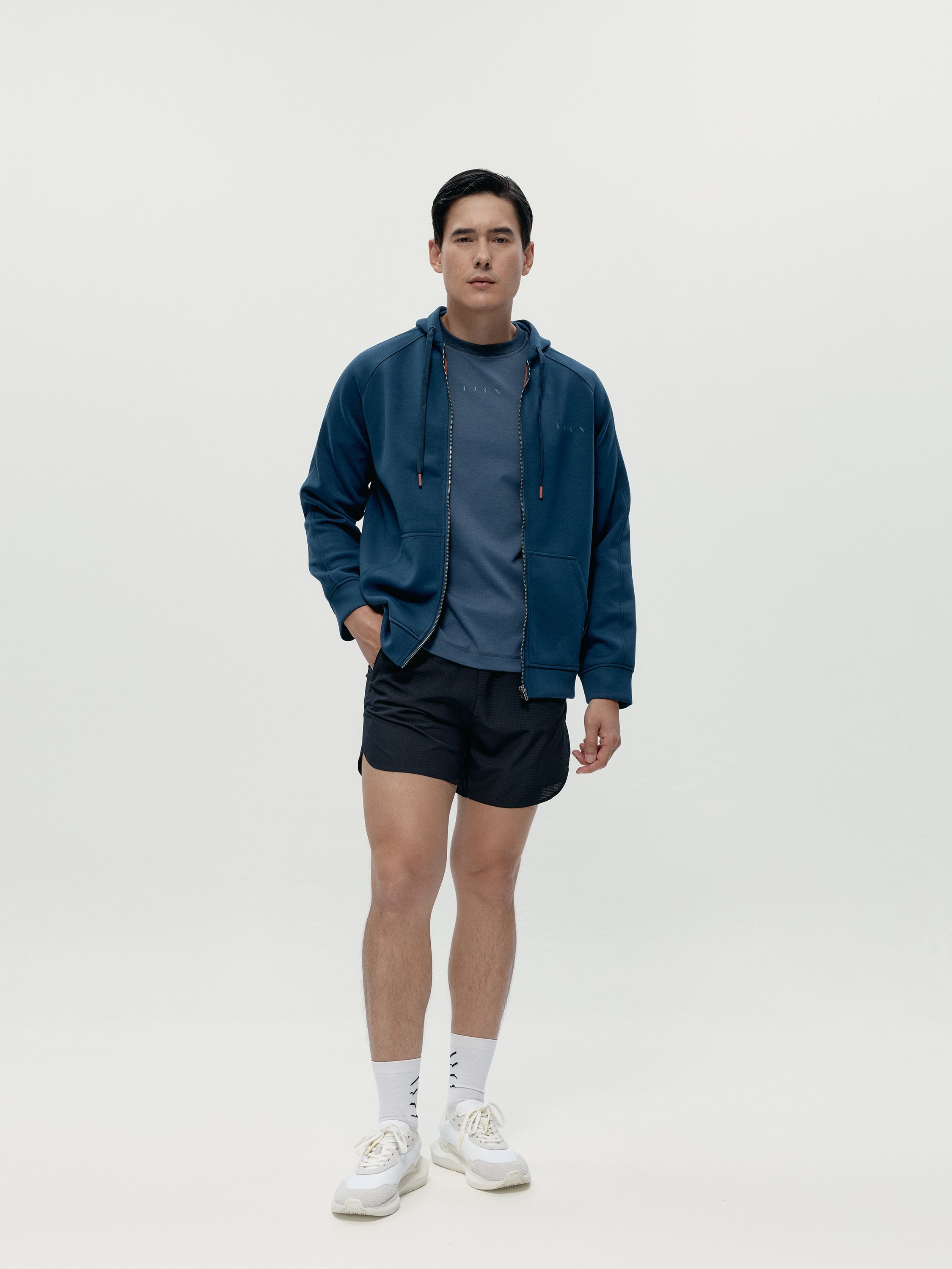 Comfortable sports hoodie with hood BORN LIVING YOGA Blue