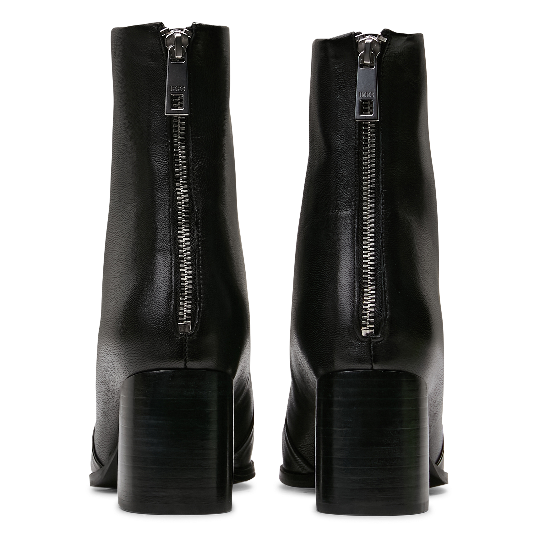 Bottines en cuir IKKS Noir