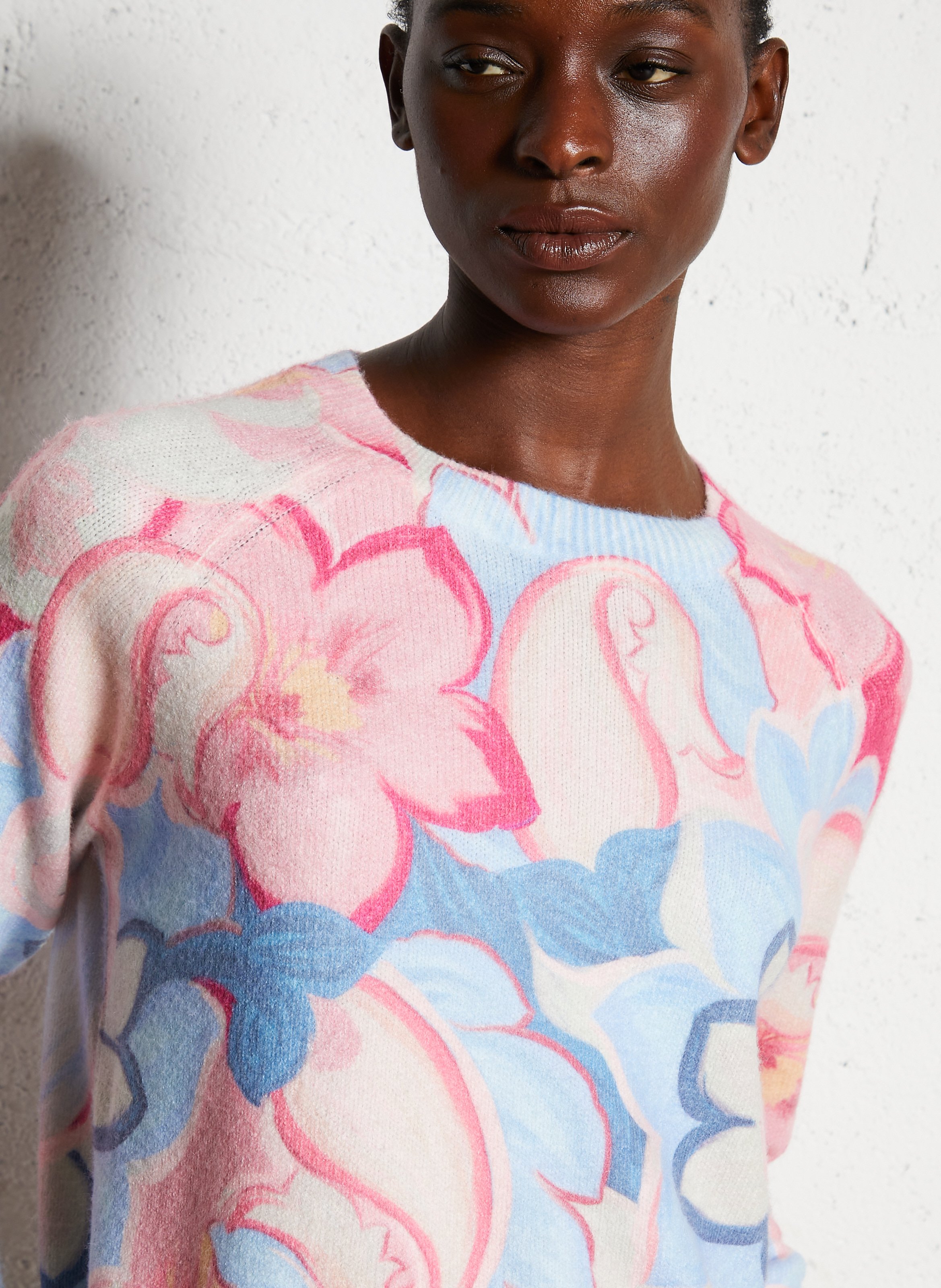 Straight-cut round-neck sweater LA PETITE ETOILE Pink