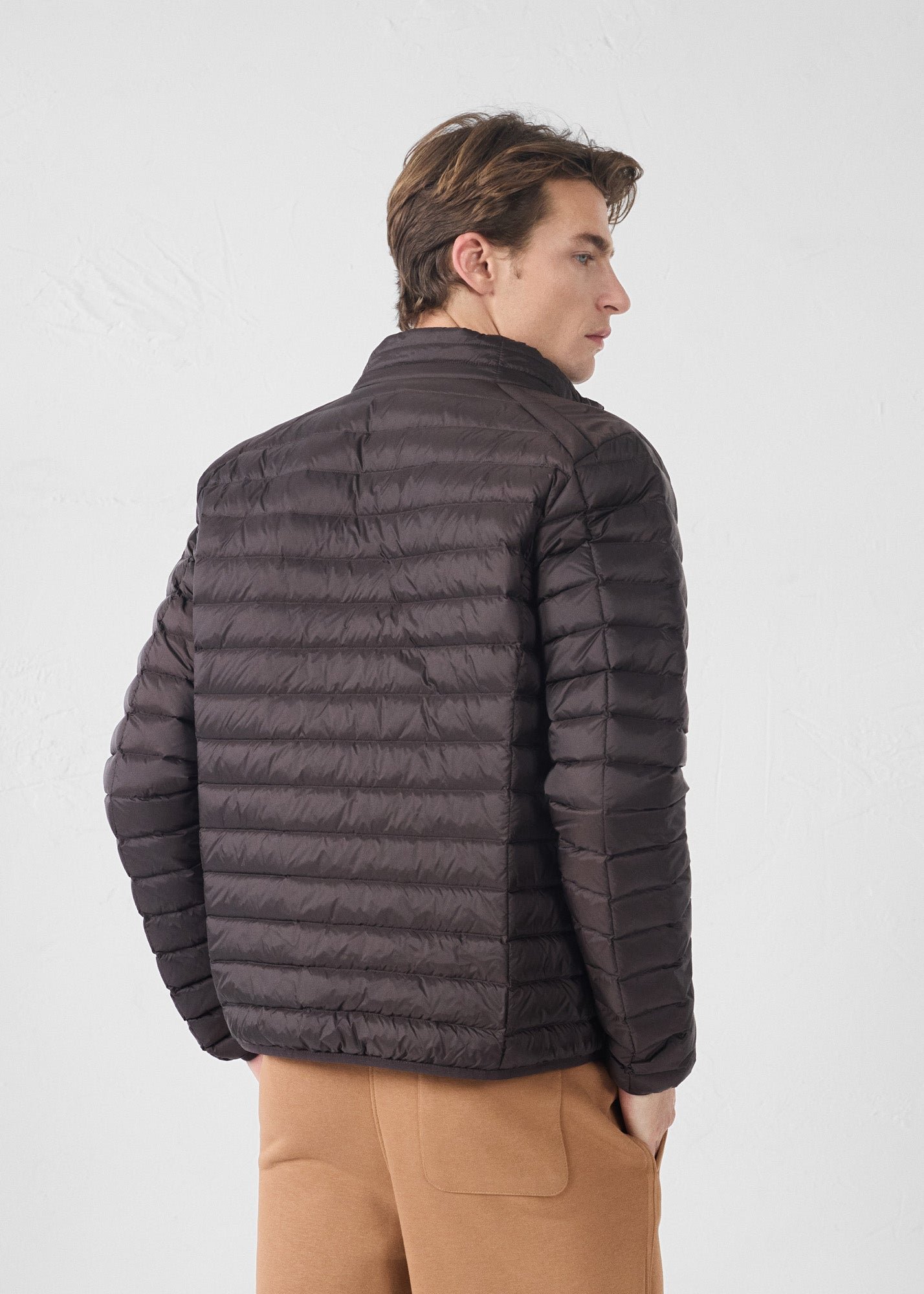 Light black matte puffer jacket JOTT Brown