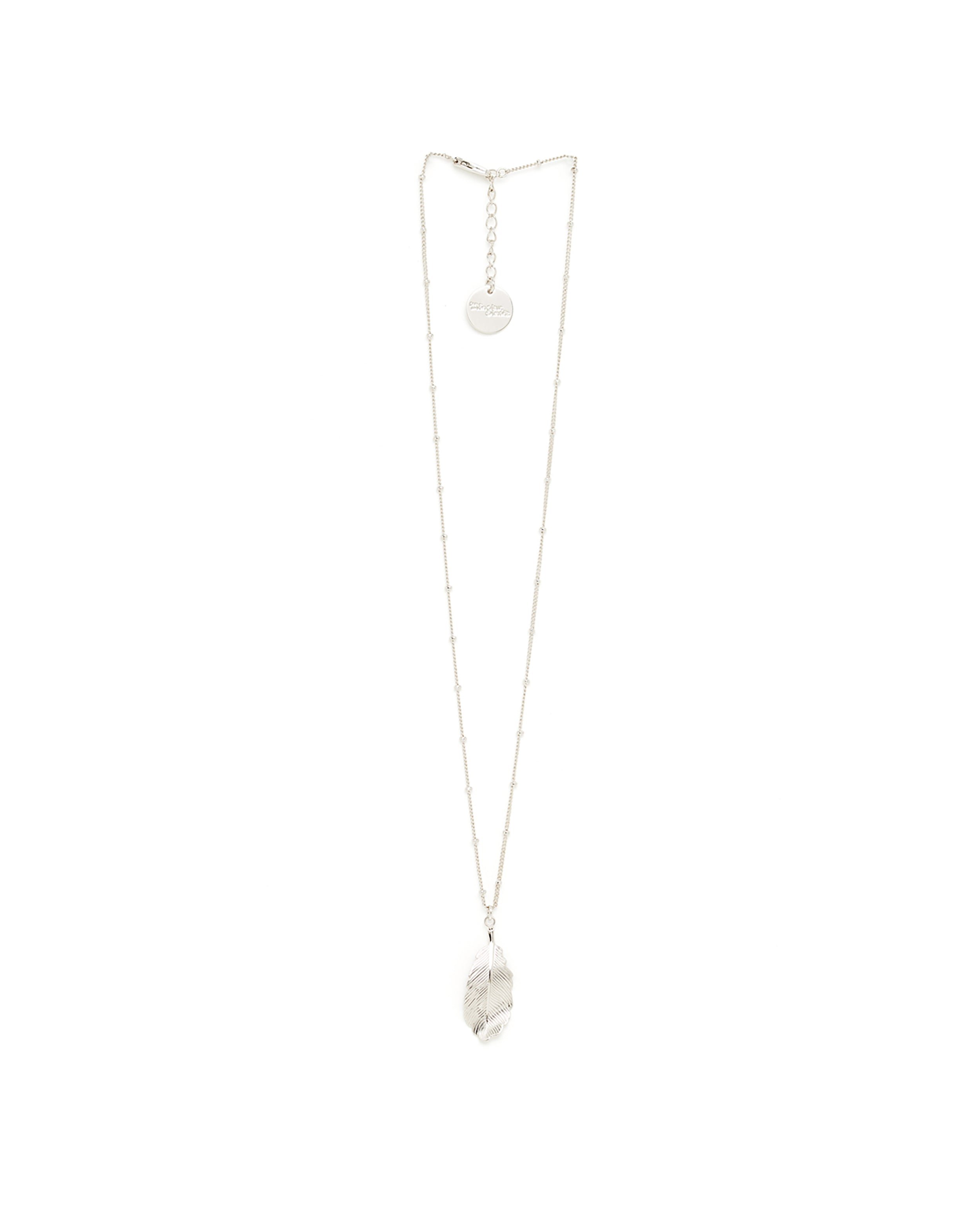 Gold-plated leaf necklace MONSIEUR SIMONE Silver